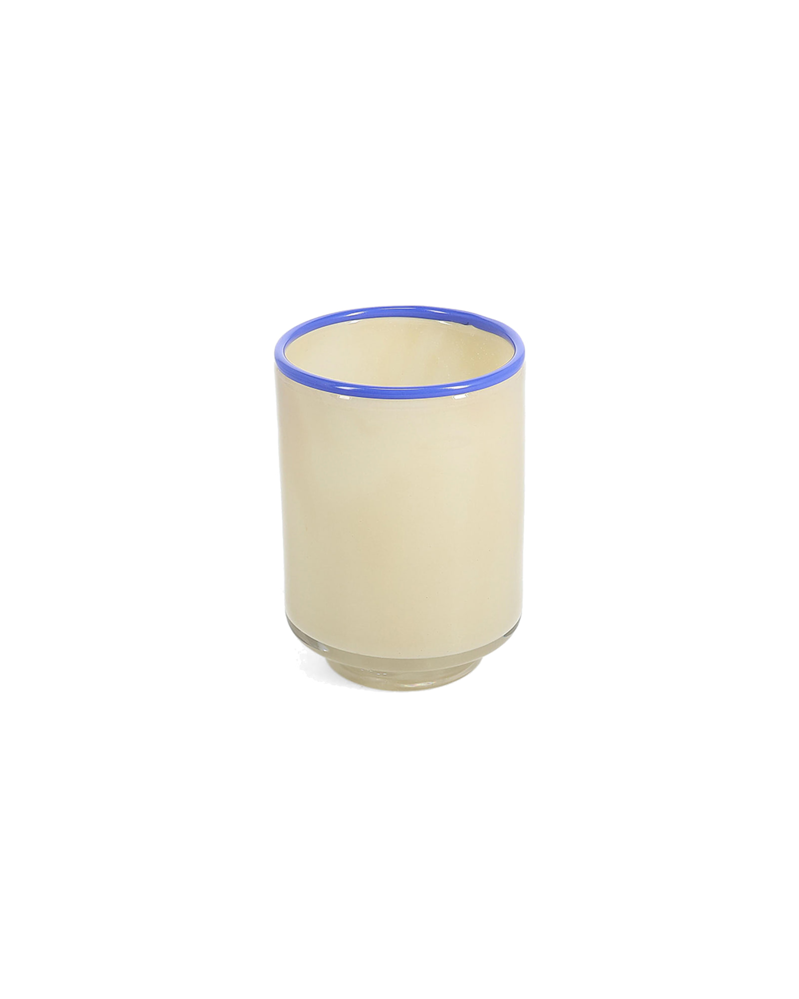 Milo Vase aus Glas mit Sprühfarbe, Cremeweiß, Ø 10,5 cm, H 14 cm, Ansicht 2