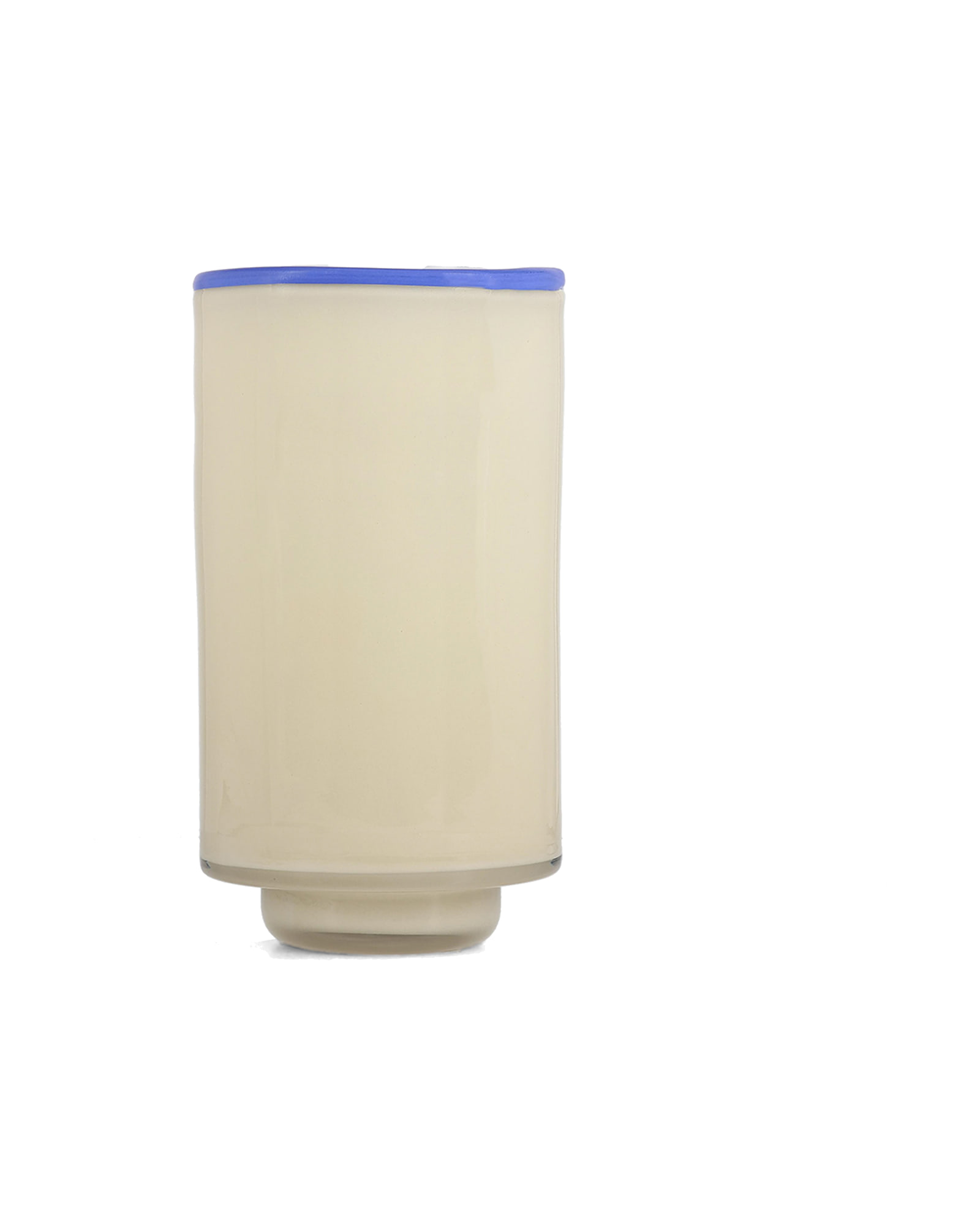 Milo Vase aus Glas mit Sprühfarbe, Cremeweiß, Ø 12 cm, H 21,5 cm, Ansicht 1