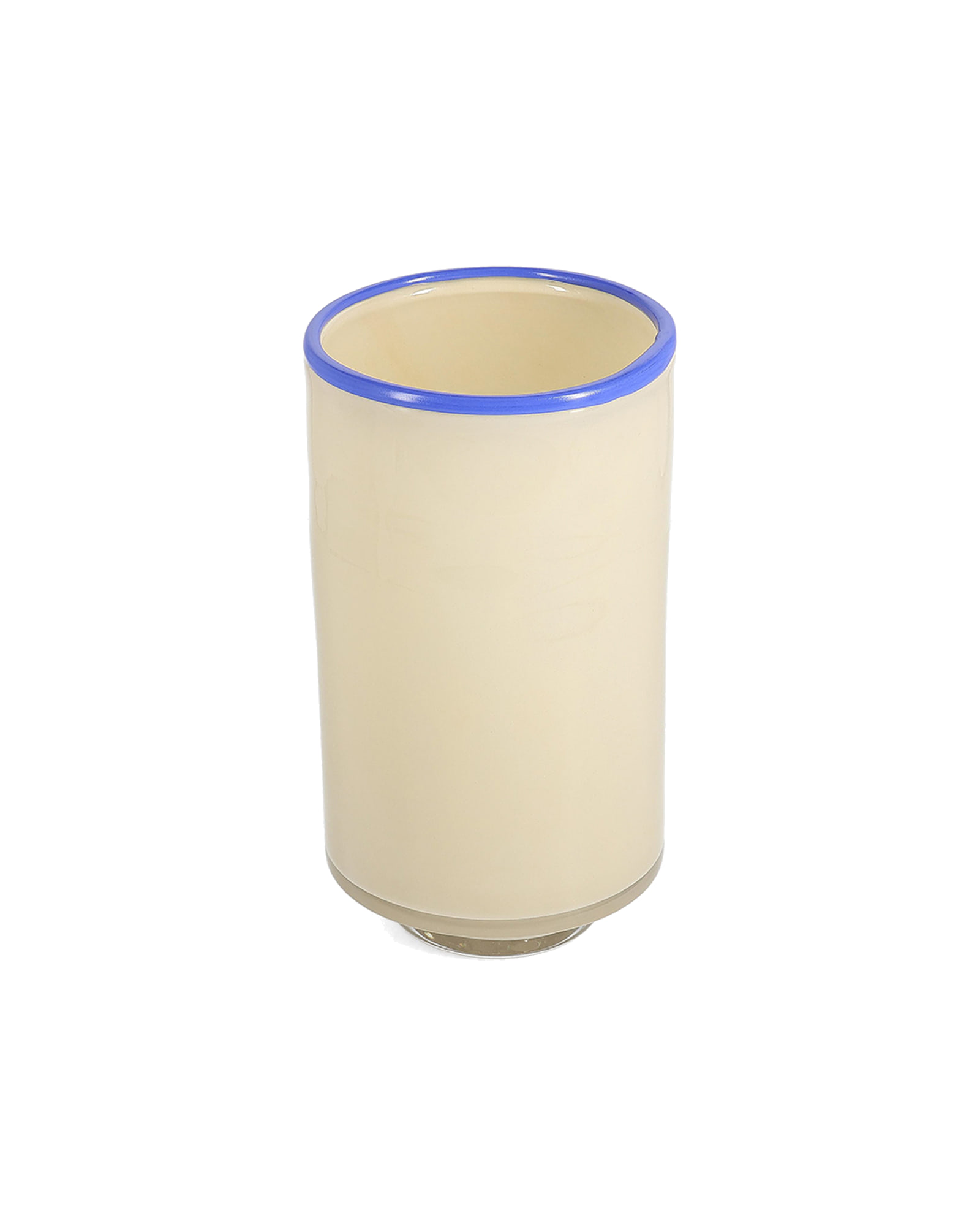 Milo Vase aus Glas mit Sprühfarbe, Cremeweiß, Ø 12 cm, H 21,5 cm, Ansicht 2