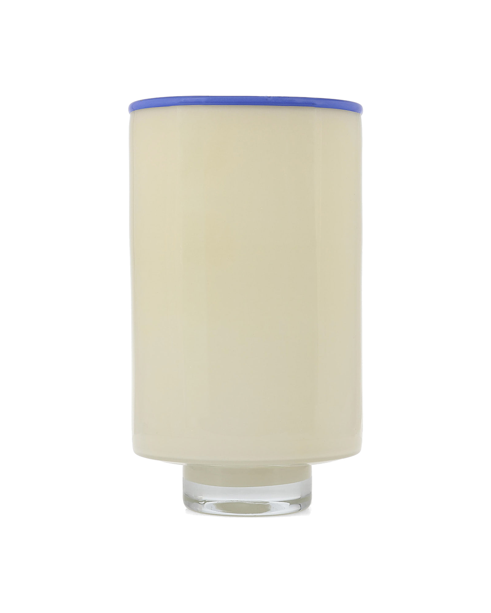 Milo Vase aus Glas mit Sprühfarbe, Cremeweiß, Ø 15 cm, H 26 cm, Ansicht 1