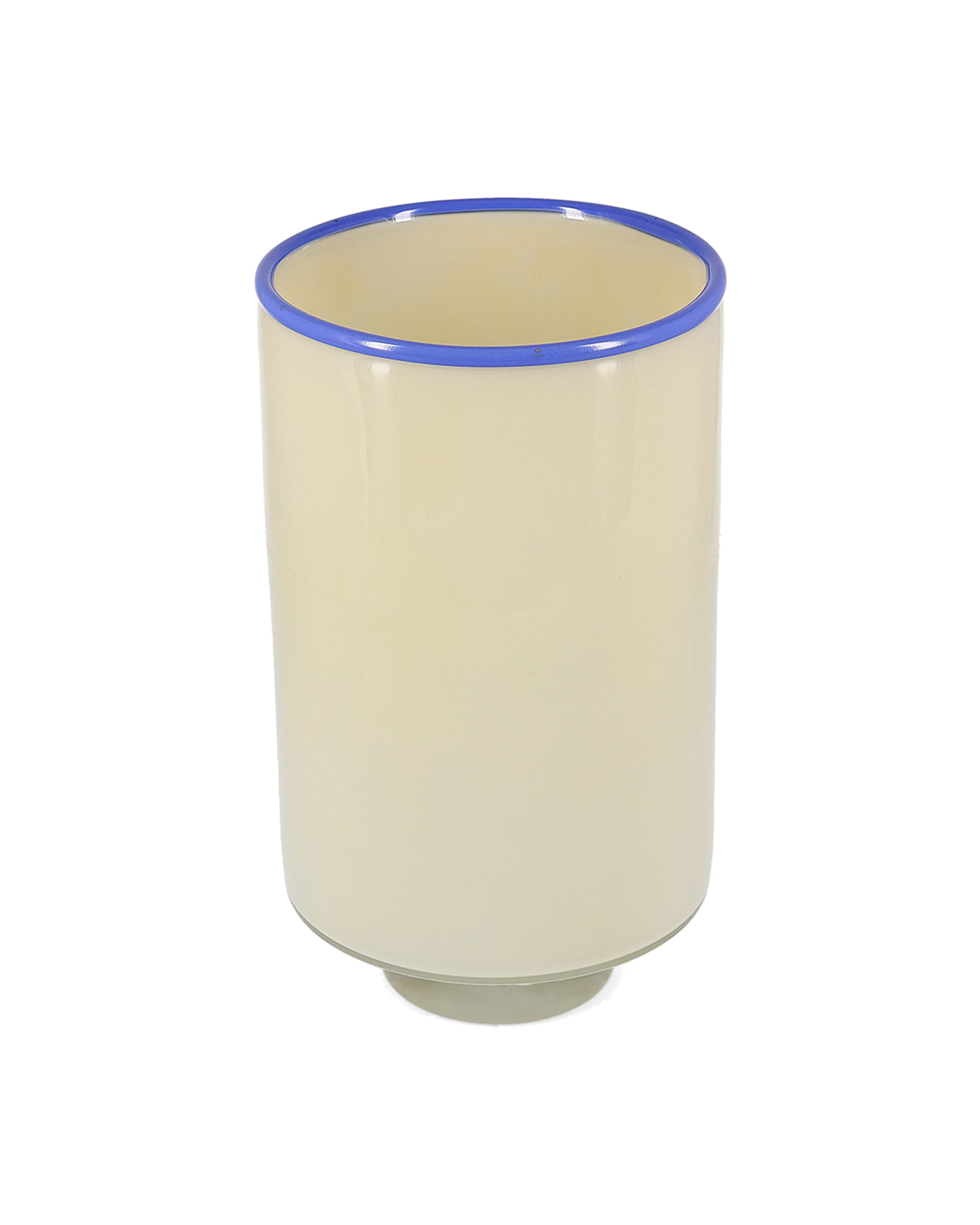 Milo Vase aus Glas mit Sprühfarbe, Cremeweiß, Ø 15 cm, H 26 cm, Ansicht 2