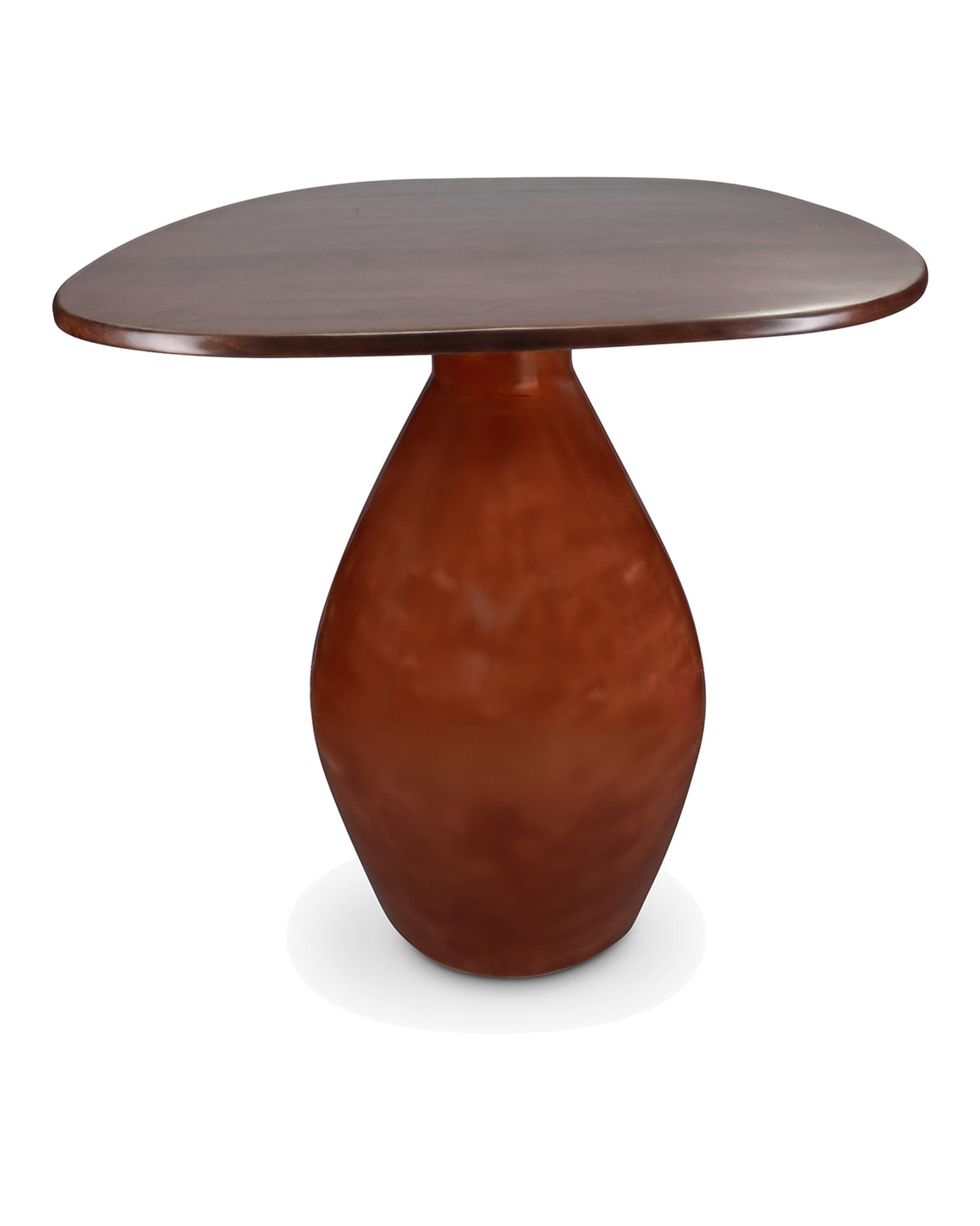 Mio Beistelltisch aus Eisen, mit Holzplatte Terrakotta, L 50 cm, H 50 cm, Ansicht 1