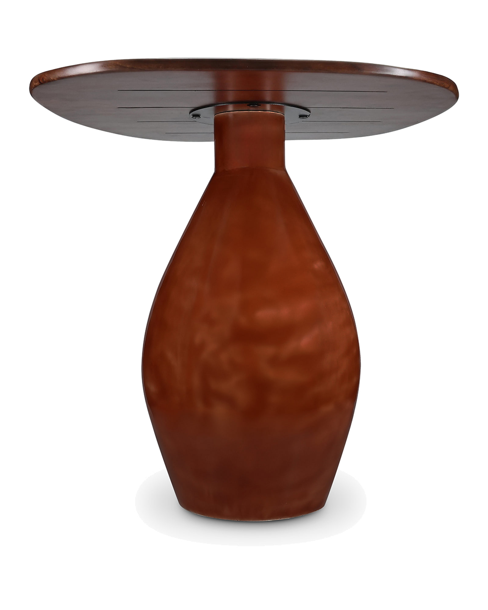 Mio Beistelltisch aus Eisen, mit Holzplatte Terrakotta, L 50 cm, H 50 cm, Ansicht 2