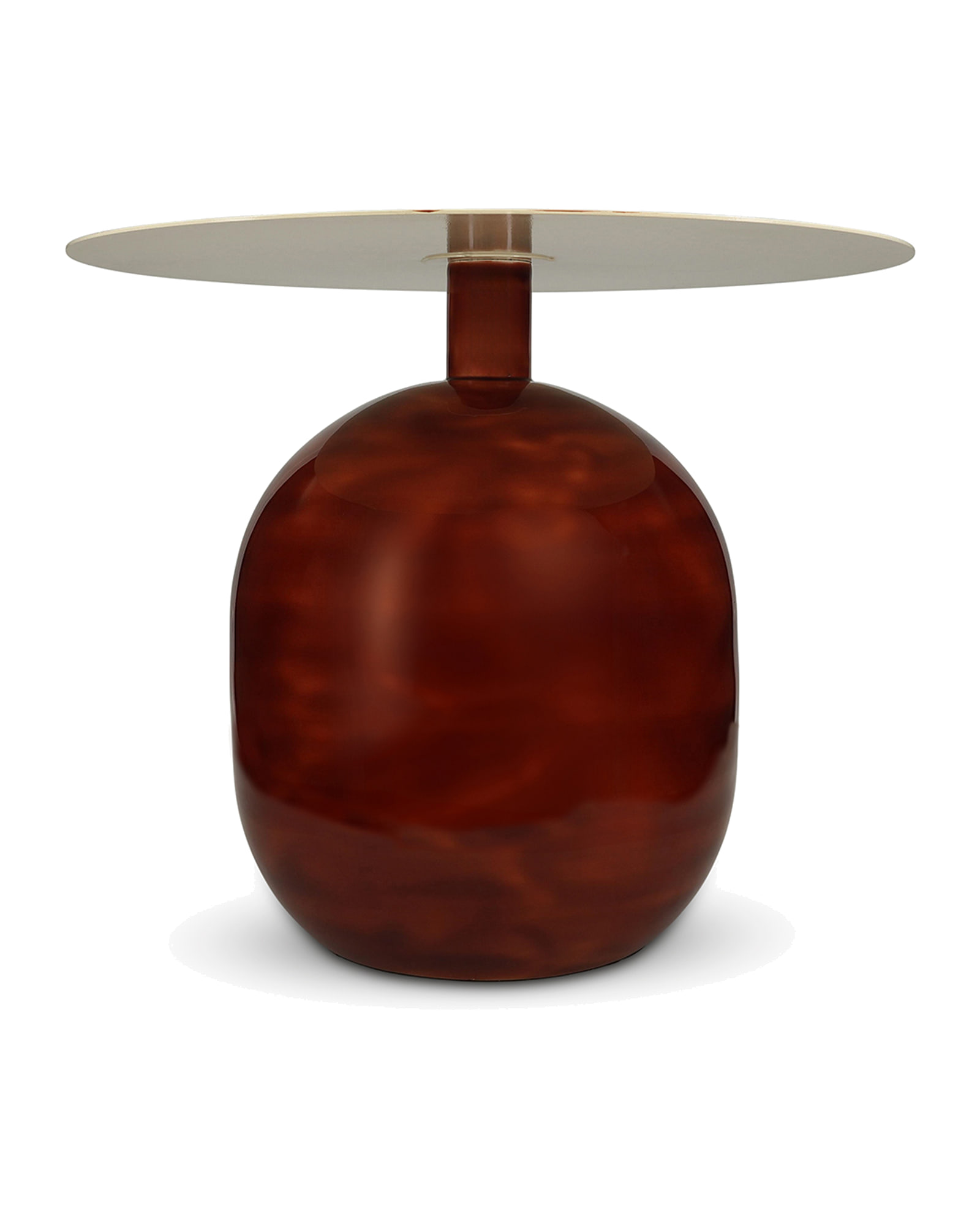 Mio Beistelltisch aus Eisen, Metall Terrakotta, Ø 50 cm, H 40 cm, Ansicht 2
