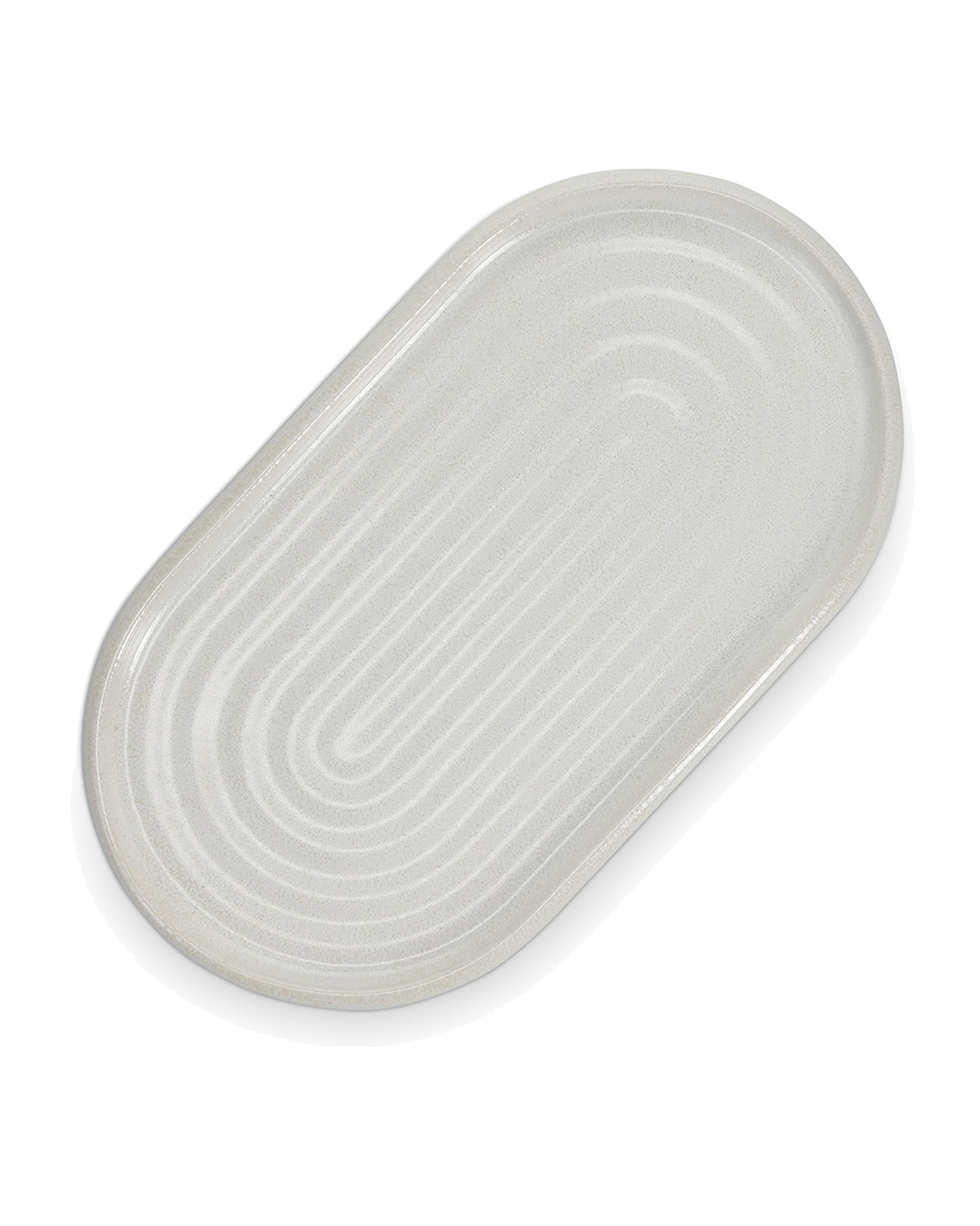 Mochi Servierschale aus Steinzeug, Beige, 35 × 19,5 cm, H 2 cm, Ansicht 1