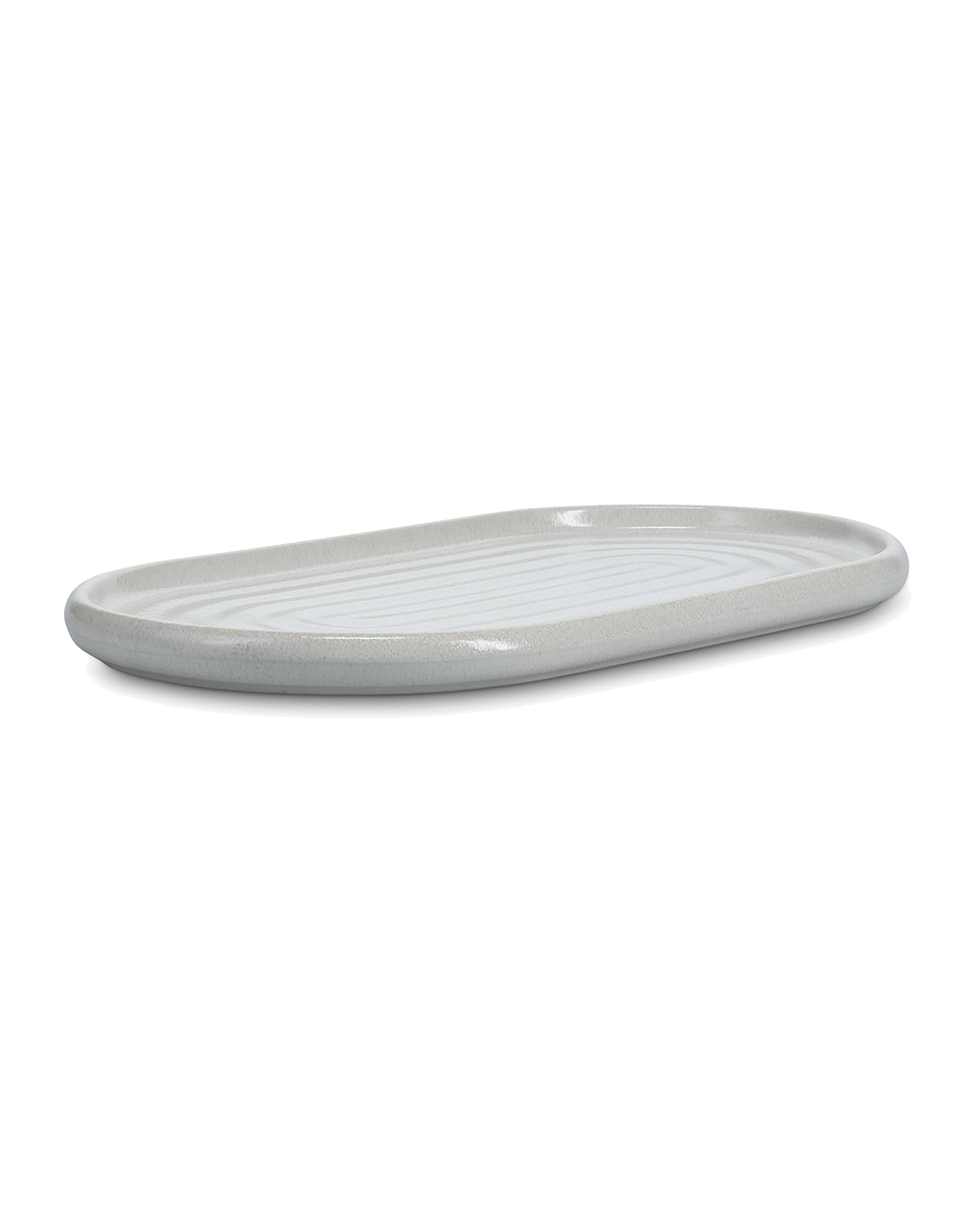 Mochi Servierschale aus Steinzeug, Beige, 35 × 19,5 cm, H 2 cm, Ansicht 2
