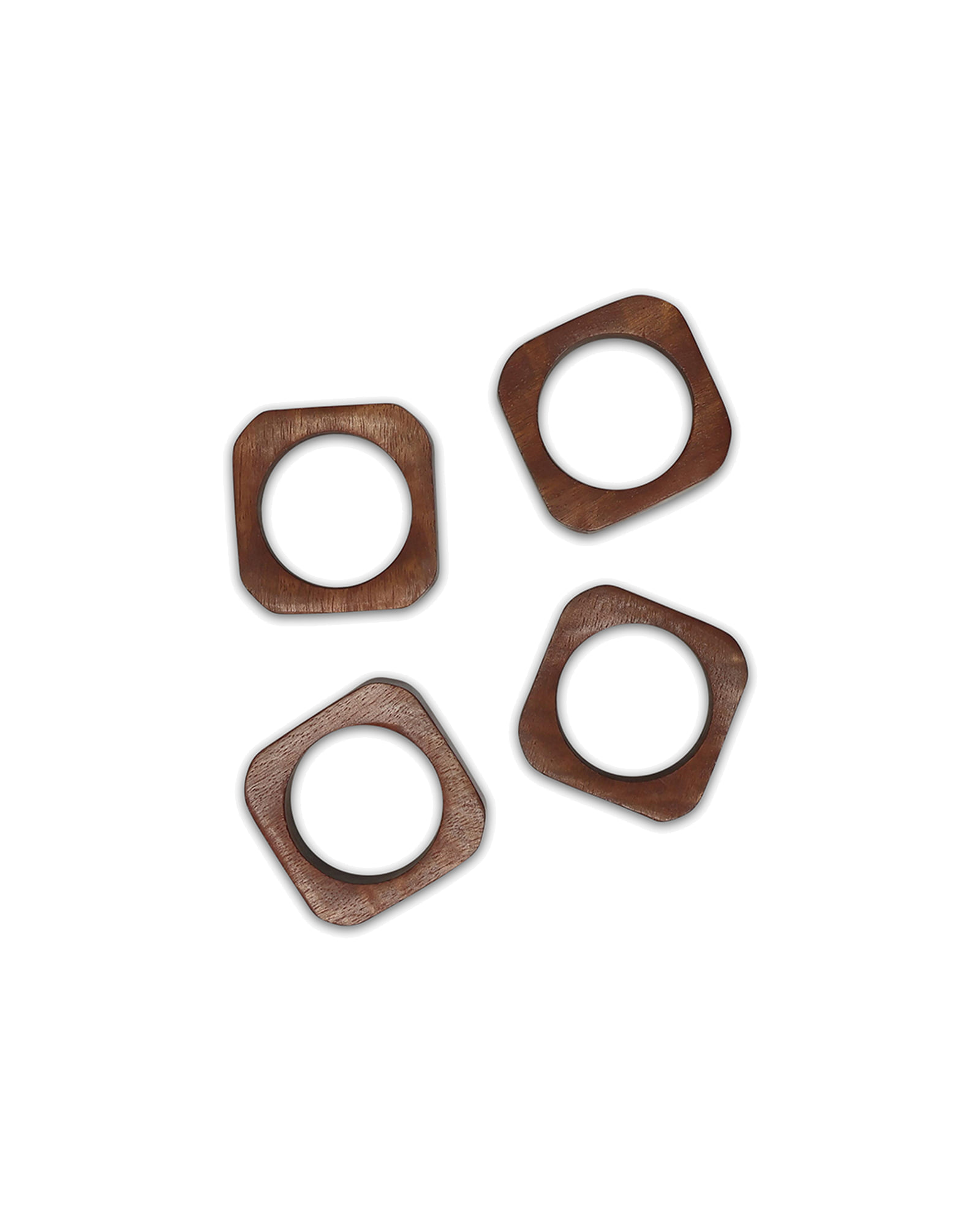 Moku Serviettenring aus Holz, quadratisch Holz, 4,5 × 4,5 cm, Ansicht 3