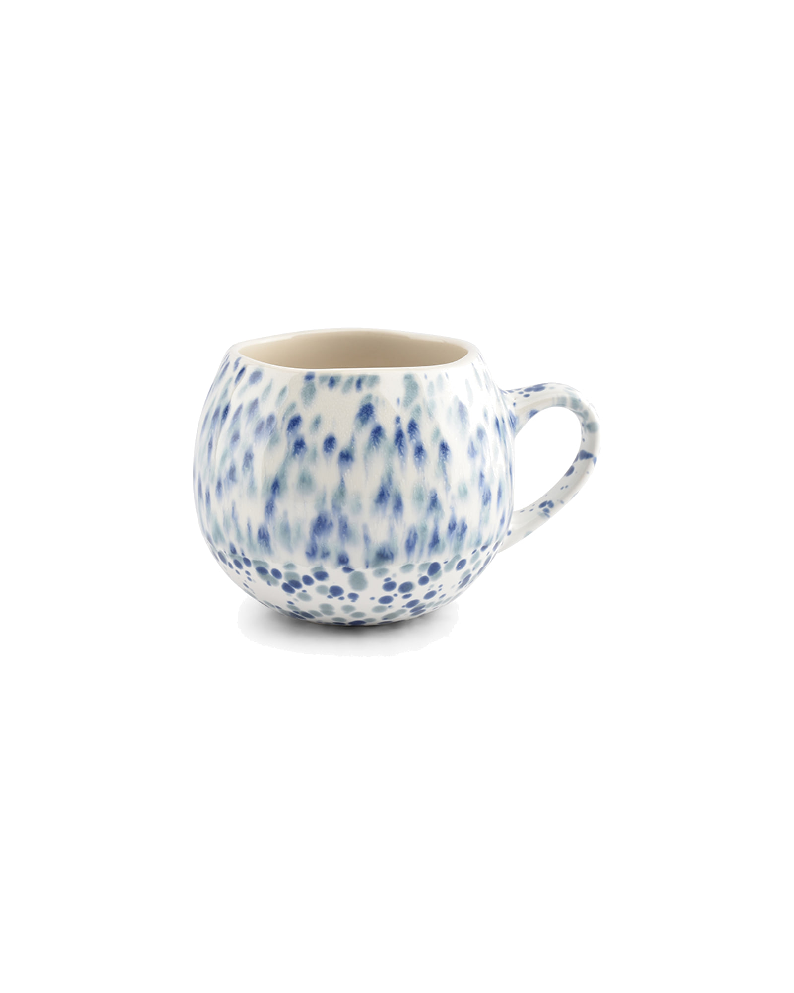 Muggies Becher aus Steinzeug, gepunktet Blau, 460 ml, Ansicht 1