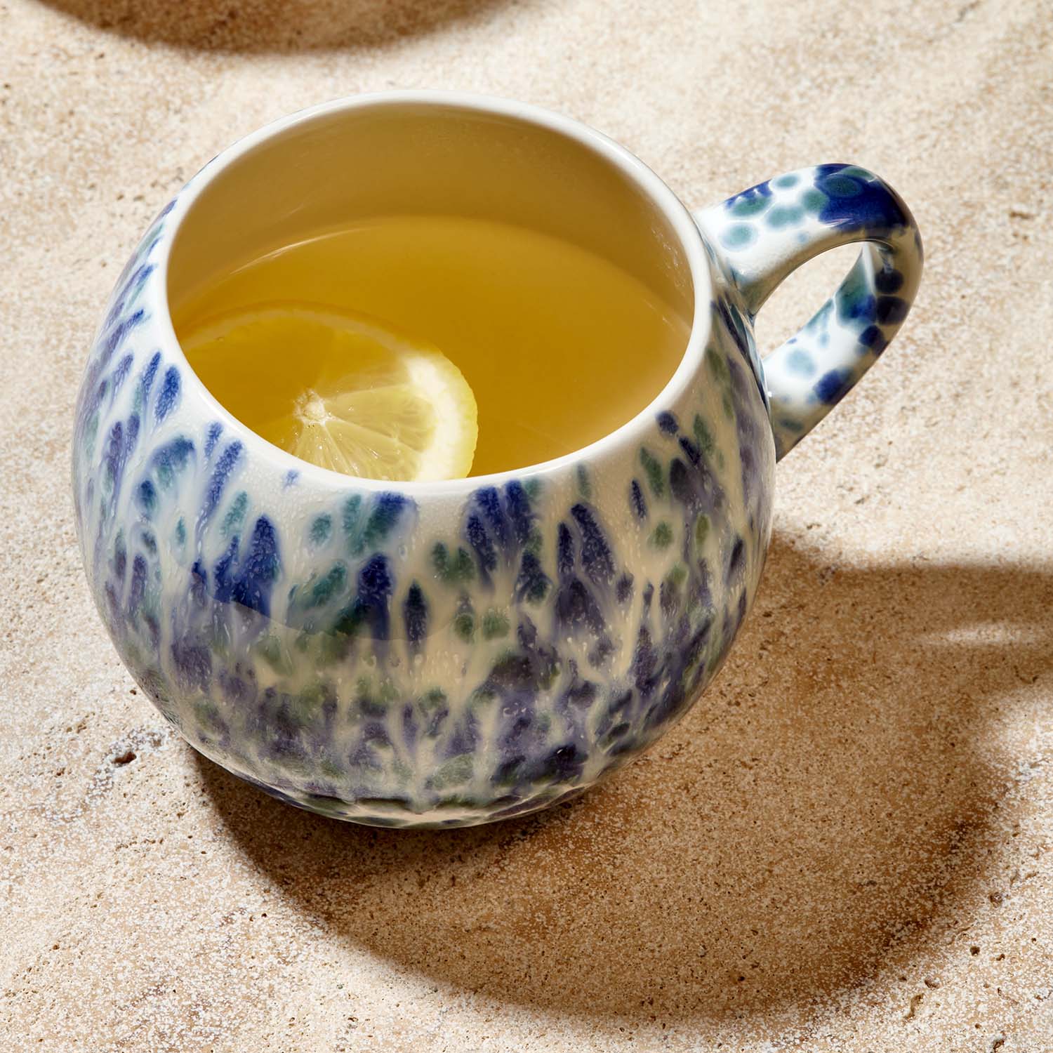 Muggies Becher aus Steinzeug, gepunktet Blau, 460 ml, Ansicht 2