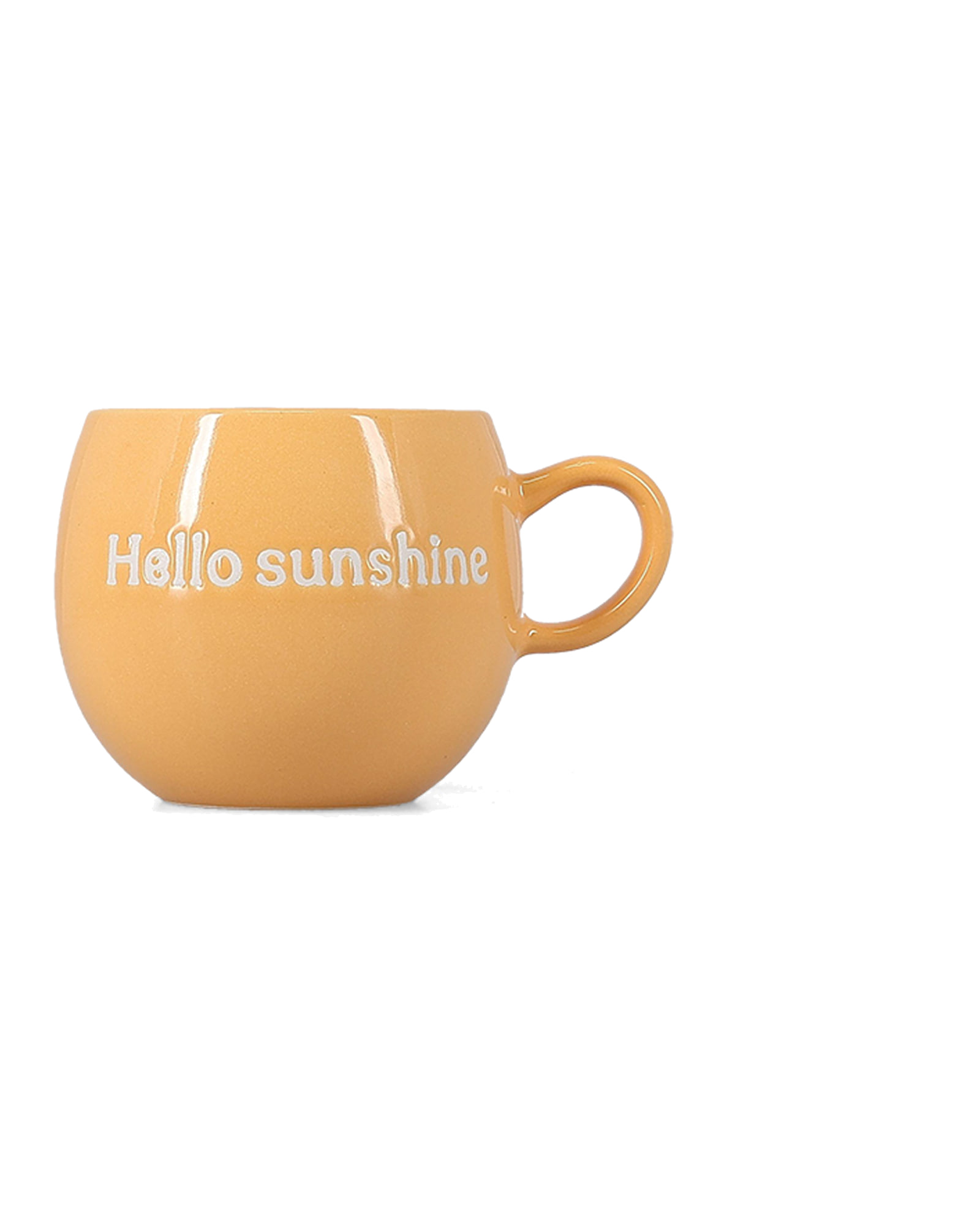 Muggies Becher aus Steinzeug, „Hello sunshine“ Orange, 420 ml, Ansicht 1