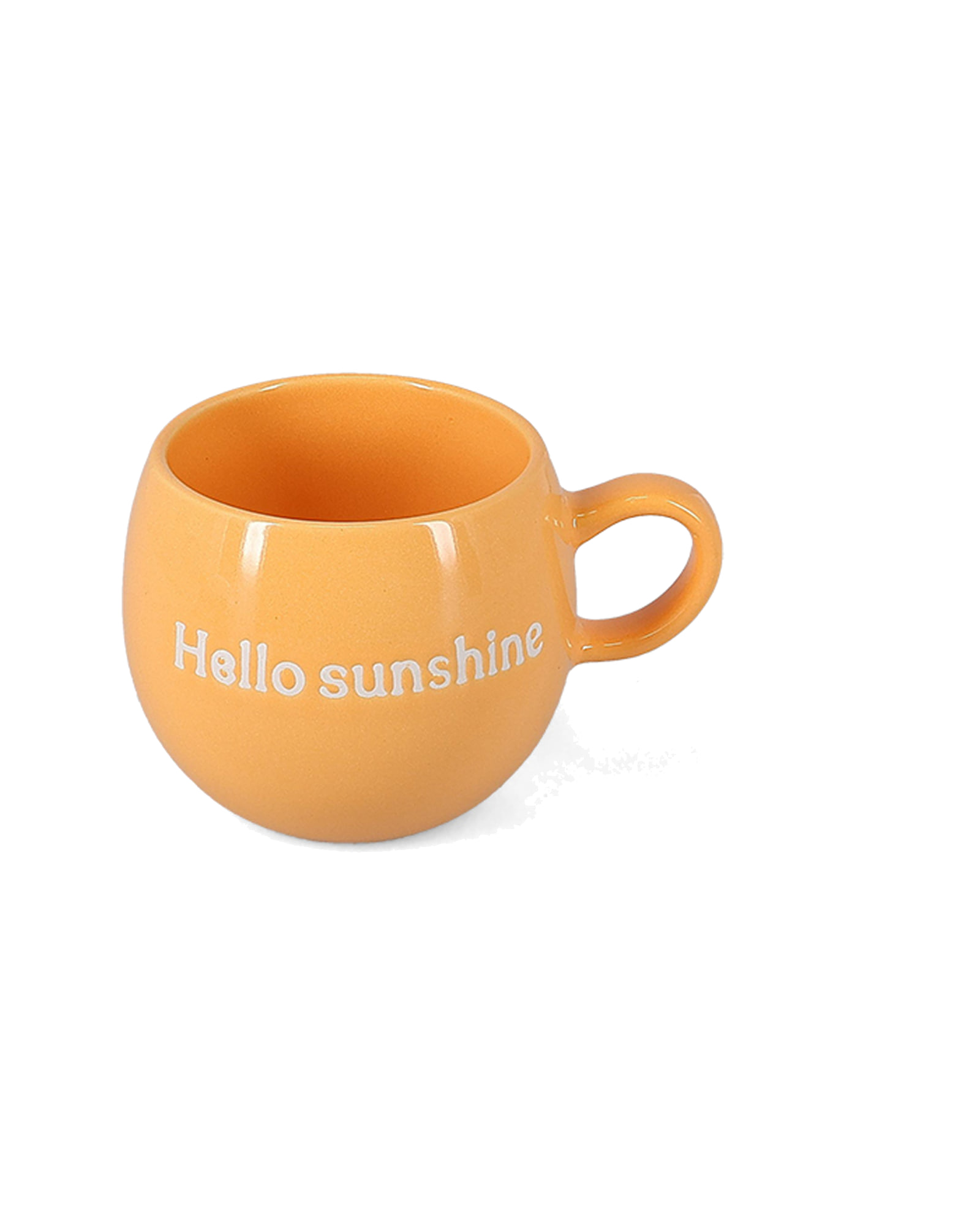 Muggies Becher aus Steinzeug, „Hello sunshine“ Orange, 420 ml, Ansicht 2