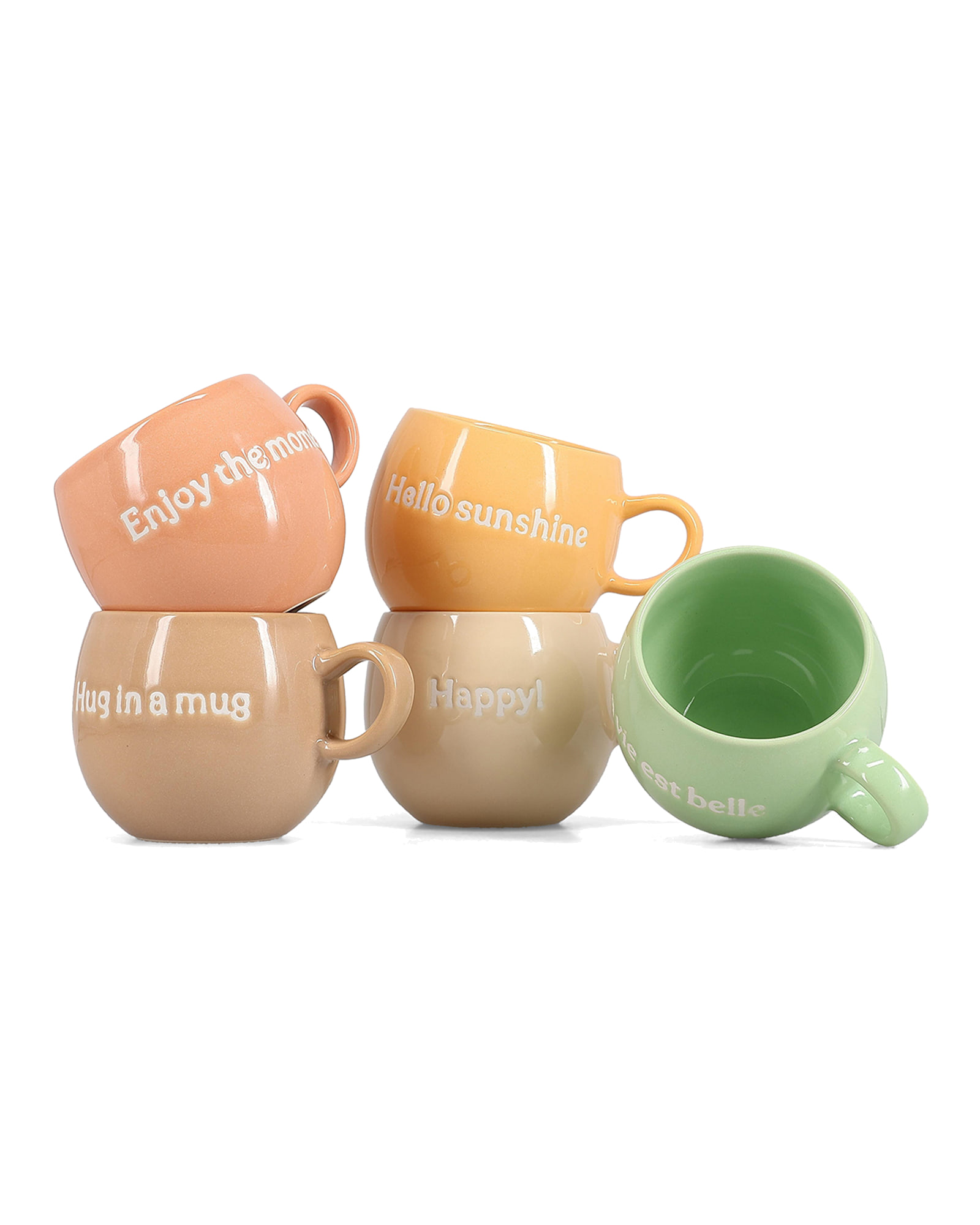 Muggies Becher aus Steinzeug, „Hug in a mug“ Braun, 420 ml, Ansicht 3