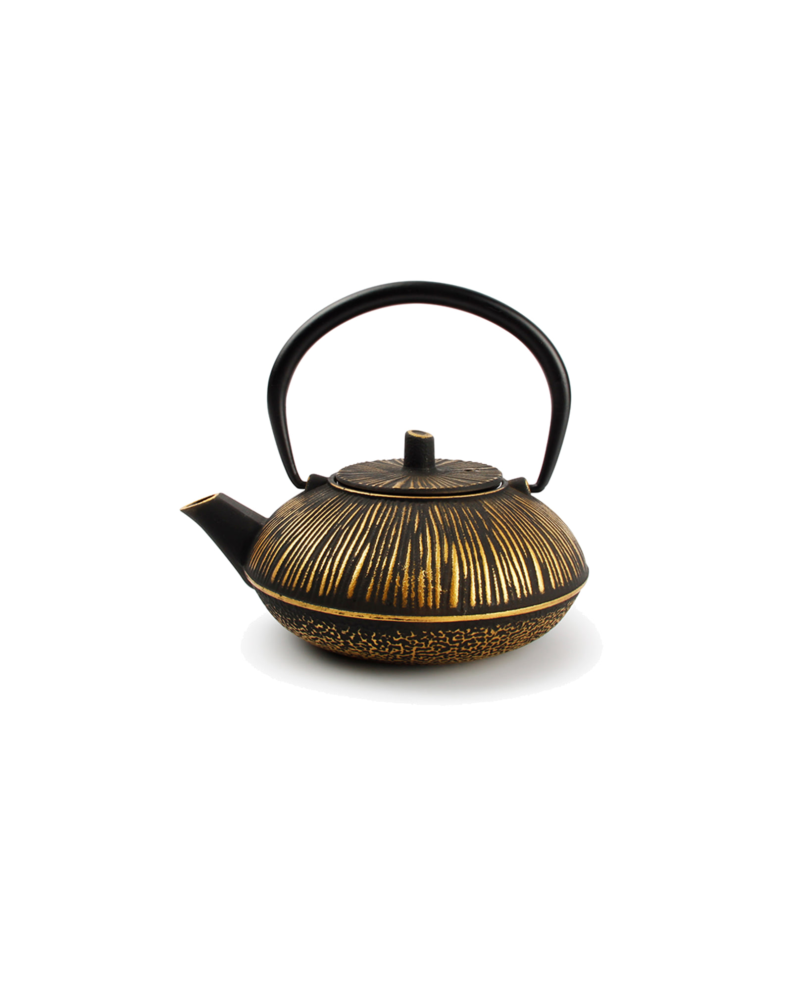 My Tea Teekanne aus Gusseisen, Streifen Gold/Schwarz, 500 ml, Ansicht 1