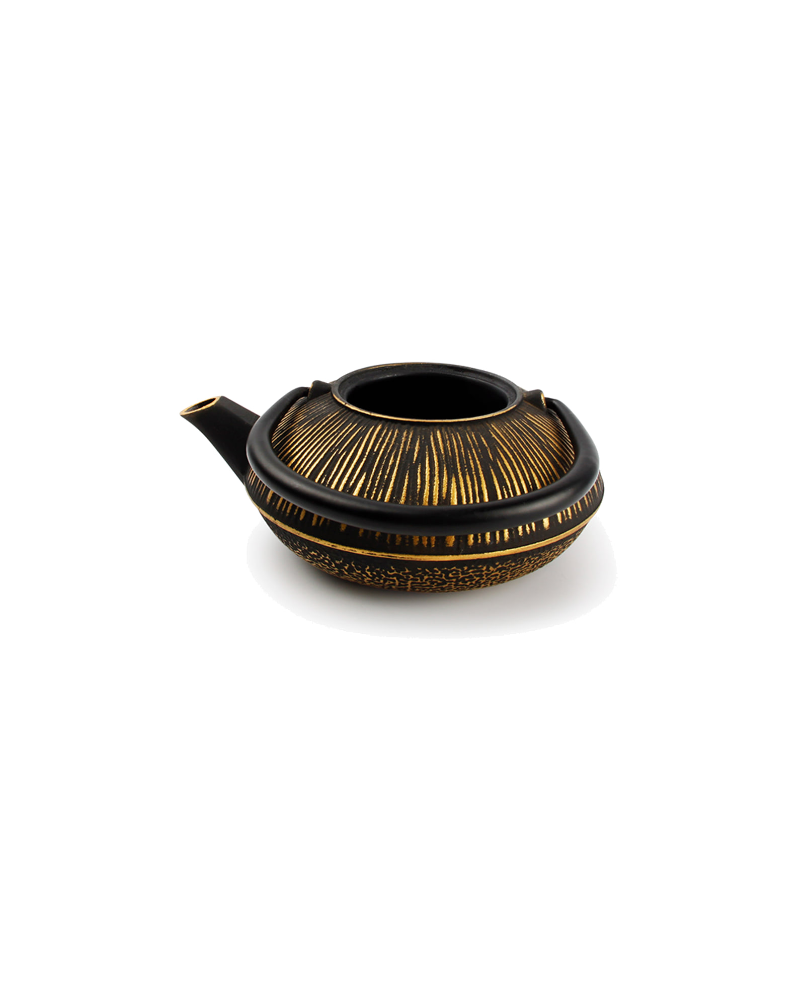 My Tea Teekanne aus Gusseisen, Streifen Gold/Schwarz, 500 ml, Ansicht 3