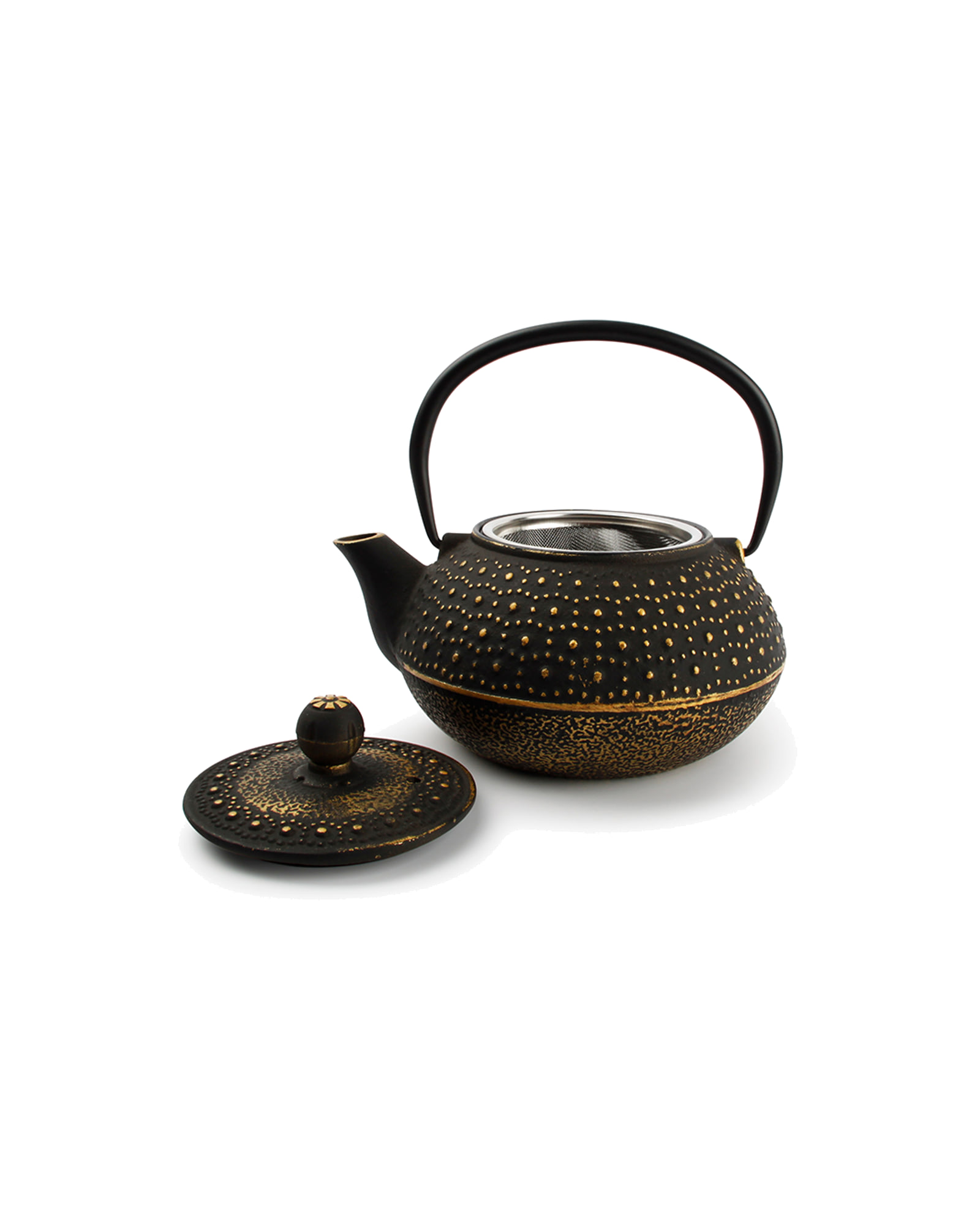 My Tea Teekanne aus Gusseisen, Punkte Gold/Schwarz, 800 ml, Ansicht 2