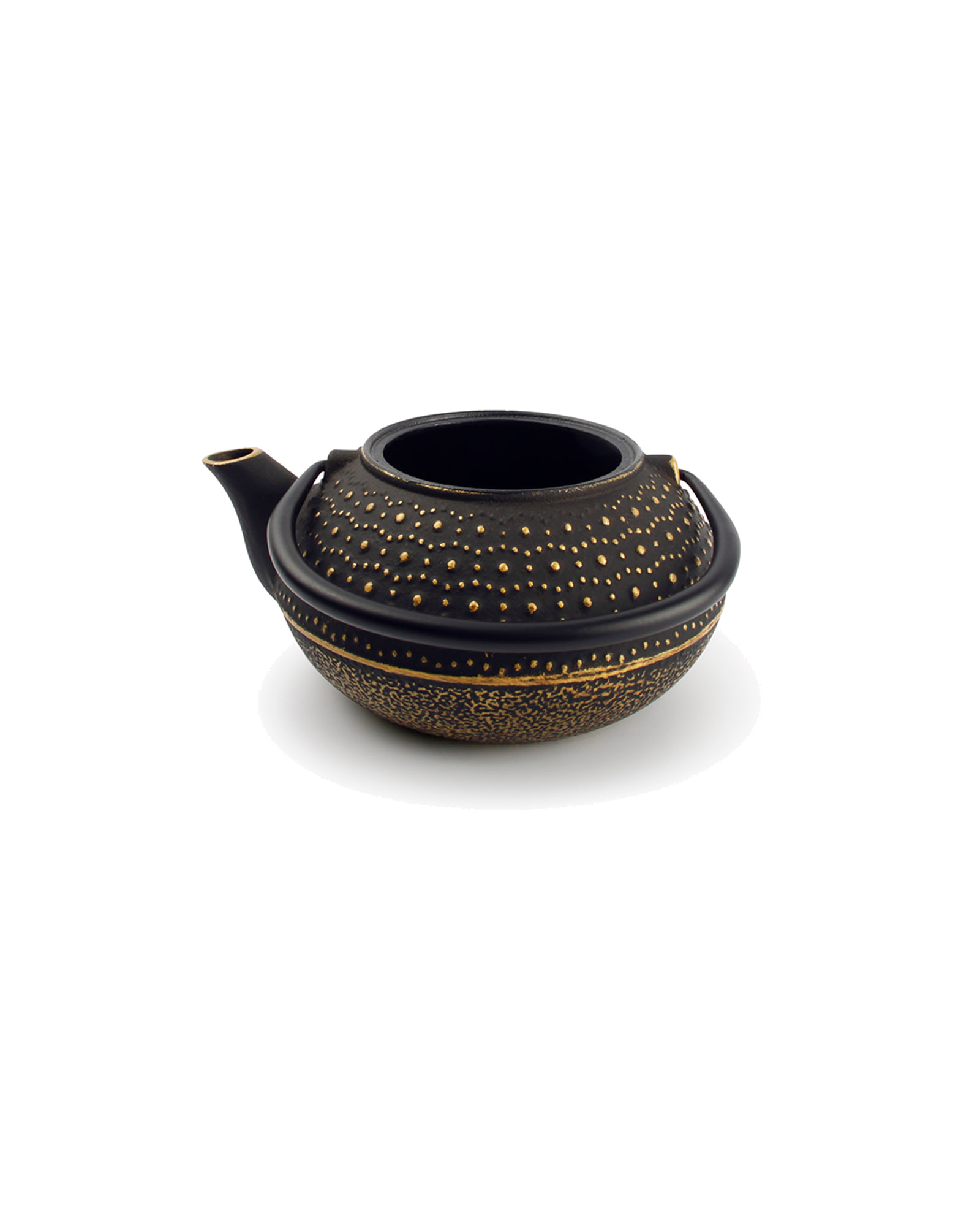 My Tea Teekanne aus Gusseisen, Punkte Gold/Schwarz, 800 ml, Ansicht 3