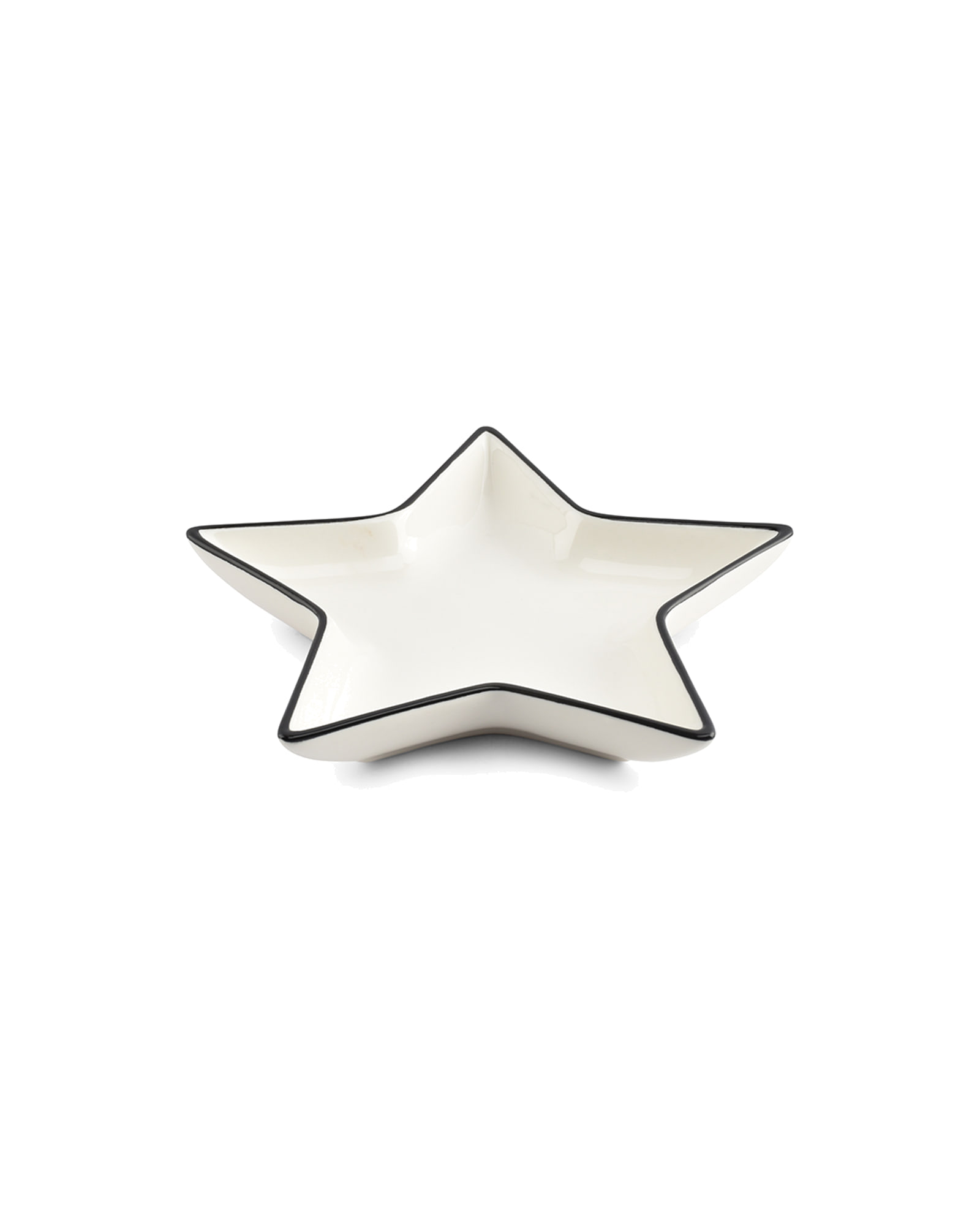Nero Schale aus Porzellan, Stern Weiß, Ø 15 cm, H 3 cm, Ansicht 1