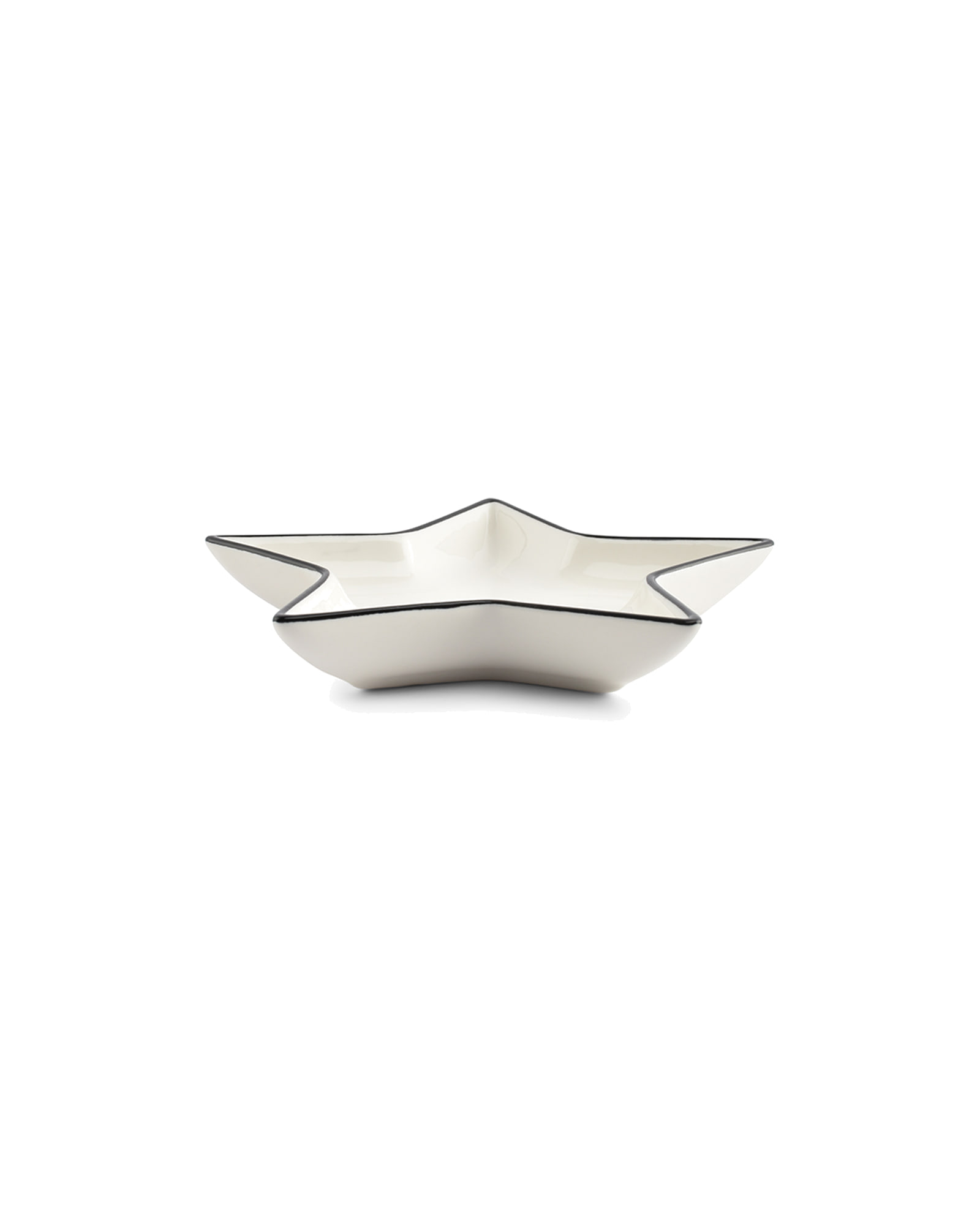 Nero Schale aus Porzellan, Stern Weiß, Ø 15 cm, H 3 cm, Ansicht 2