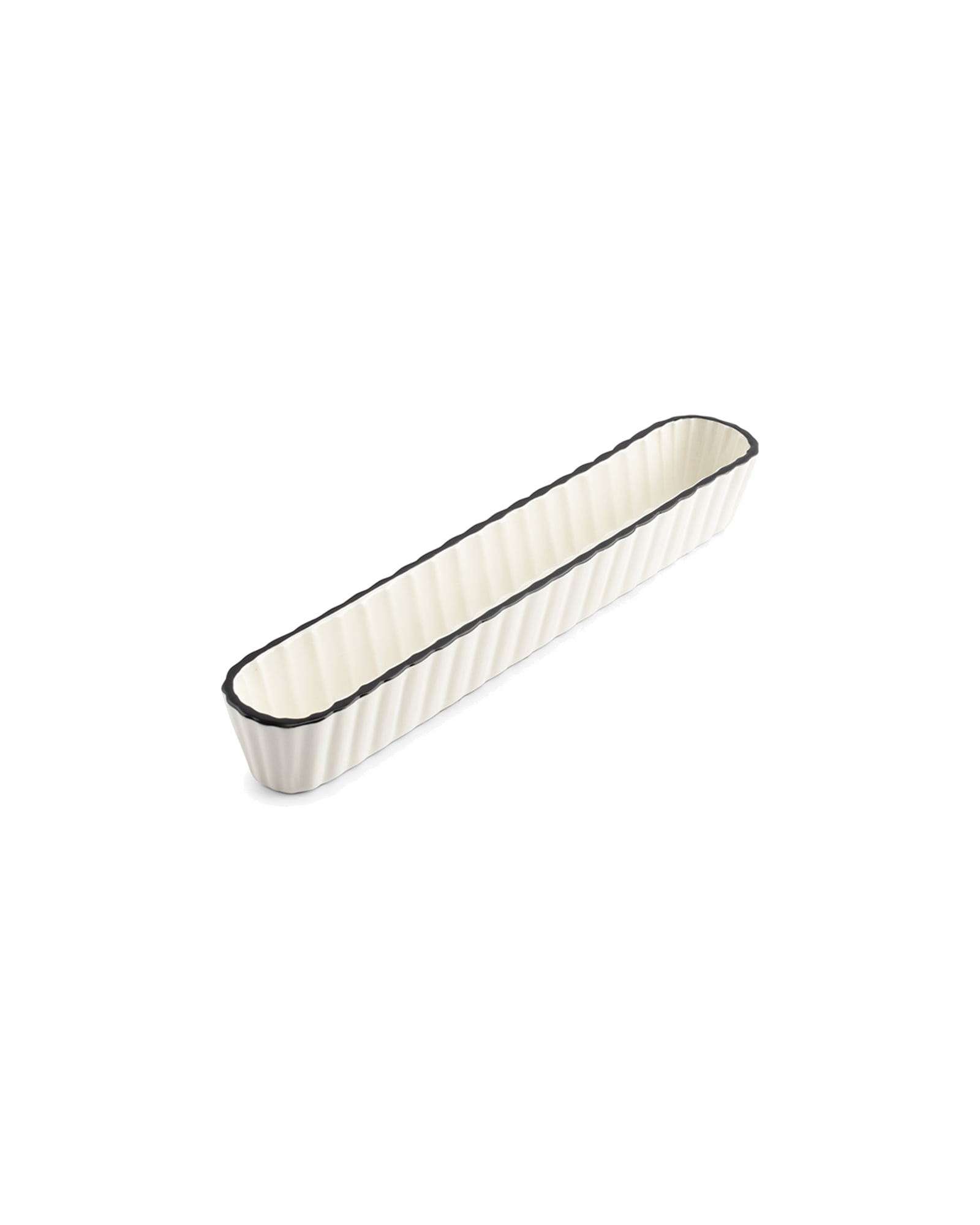 Nero Servierschale aus Porzellan, Weiß, 26 × 4 cm, H 3,5 cm, Ansicht 1