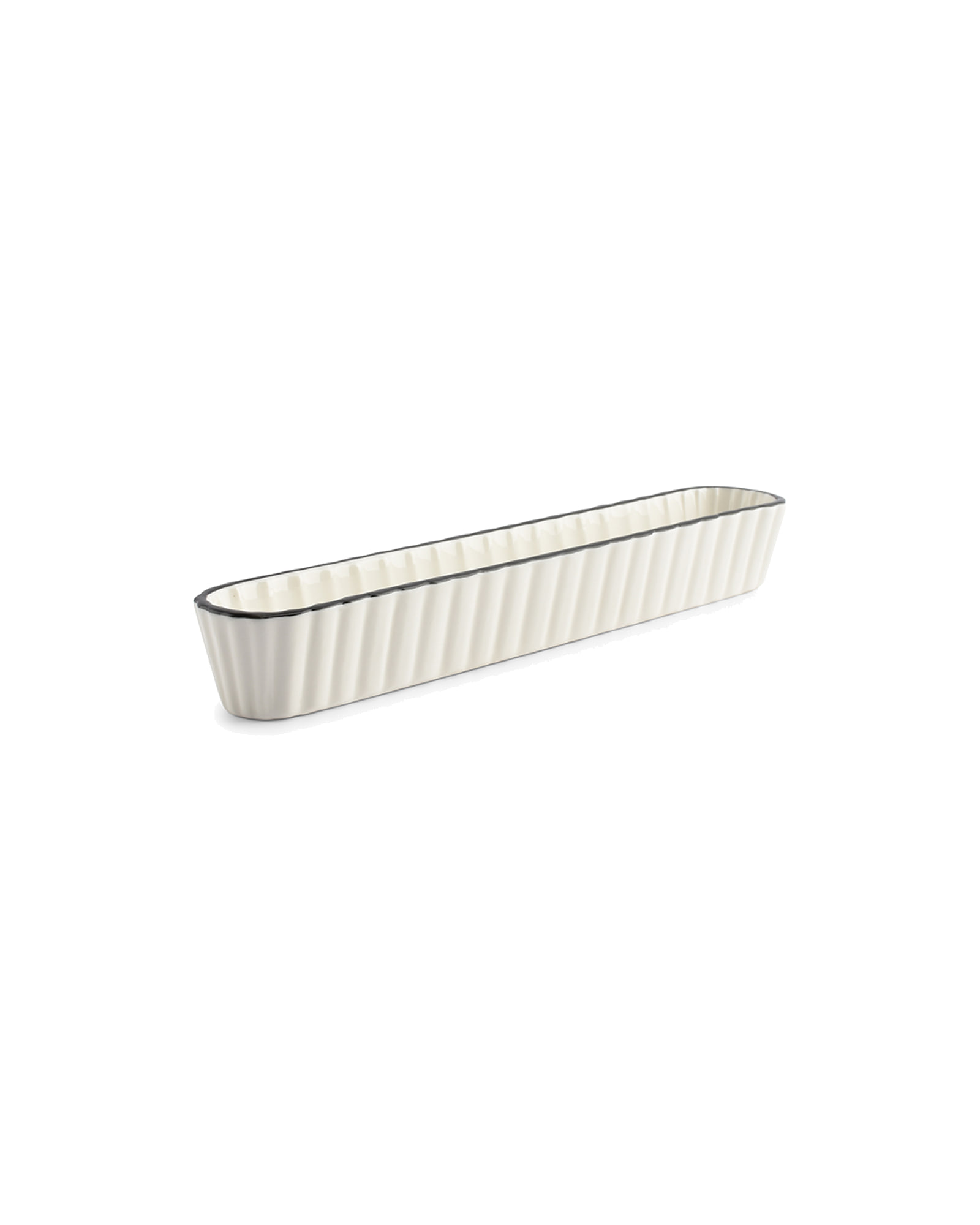 Nero Servierschale aus Porzellan, Weiß, 26 × 4 cm, H 3,5 cm, Ansicht 2
