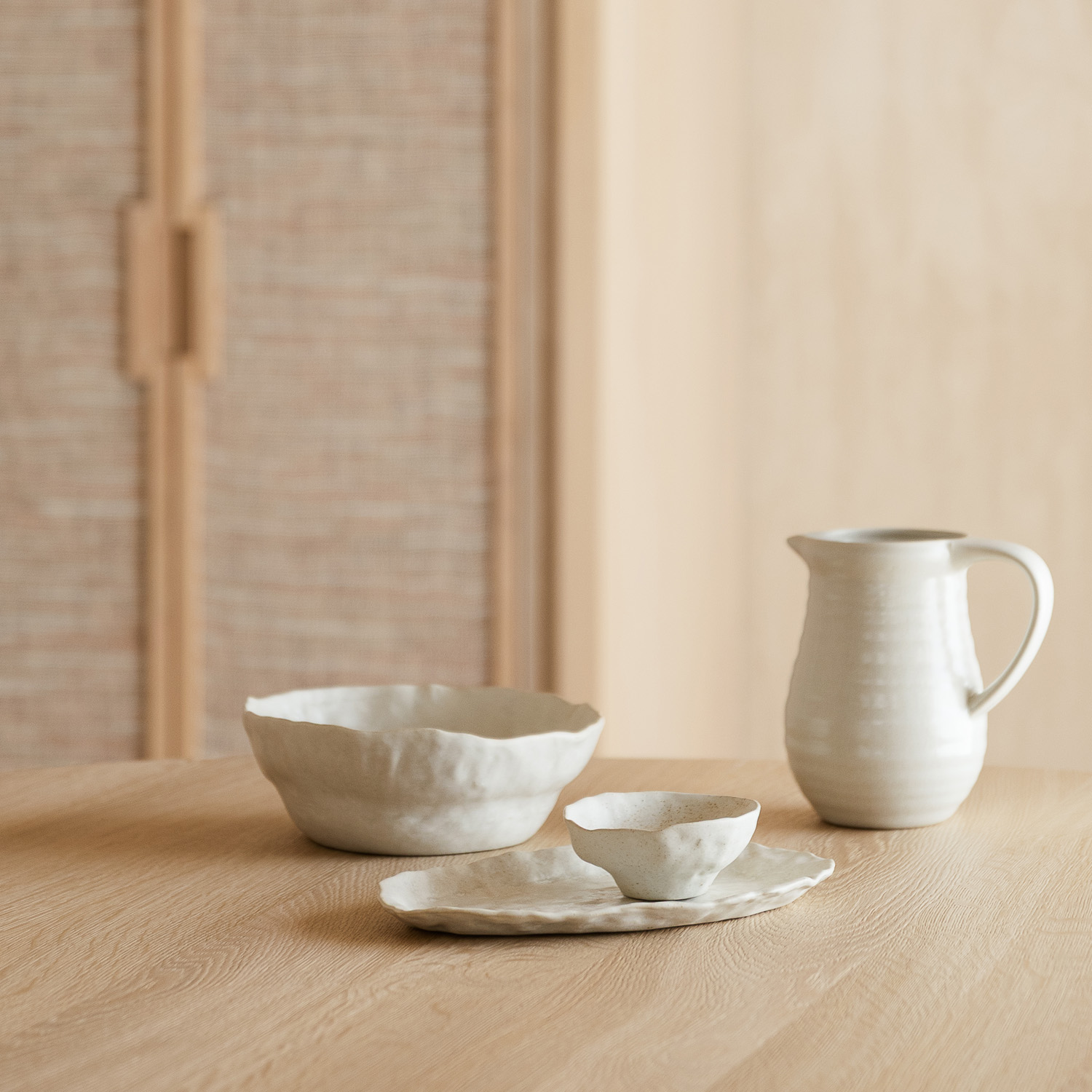 Nomad Schale aus Steinzeug, Beige, Ø 22,5 cm, H 7,5 cm, Ansicht 4