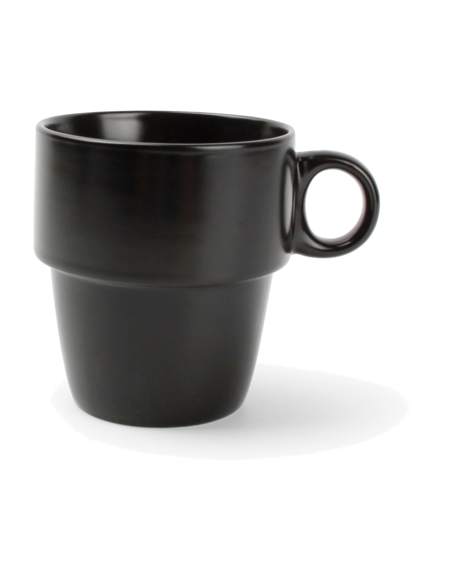 Note Tasse aus New Bone China, Schwarz