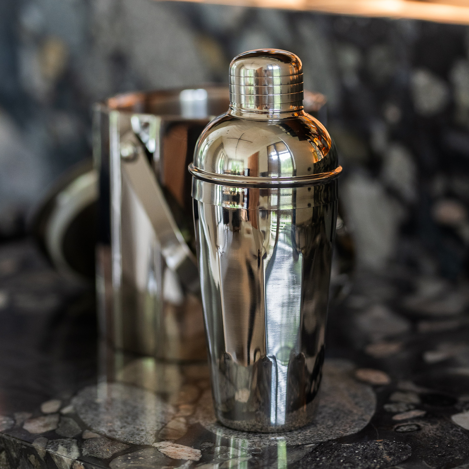 Nox Cocktailshaker aus Edelstahl, Silber, 500 ml, Ansicht 4