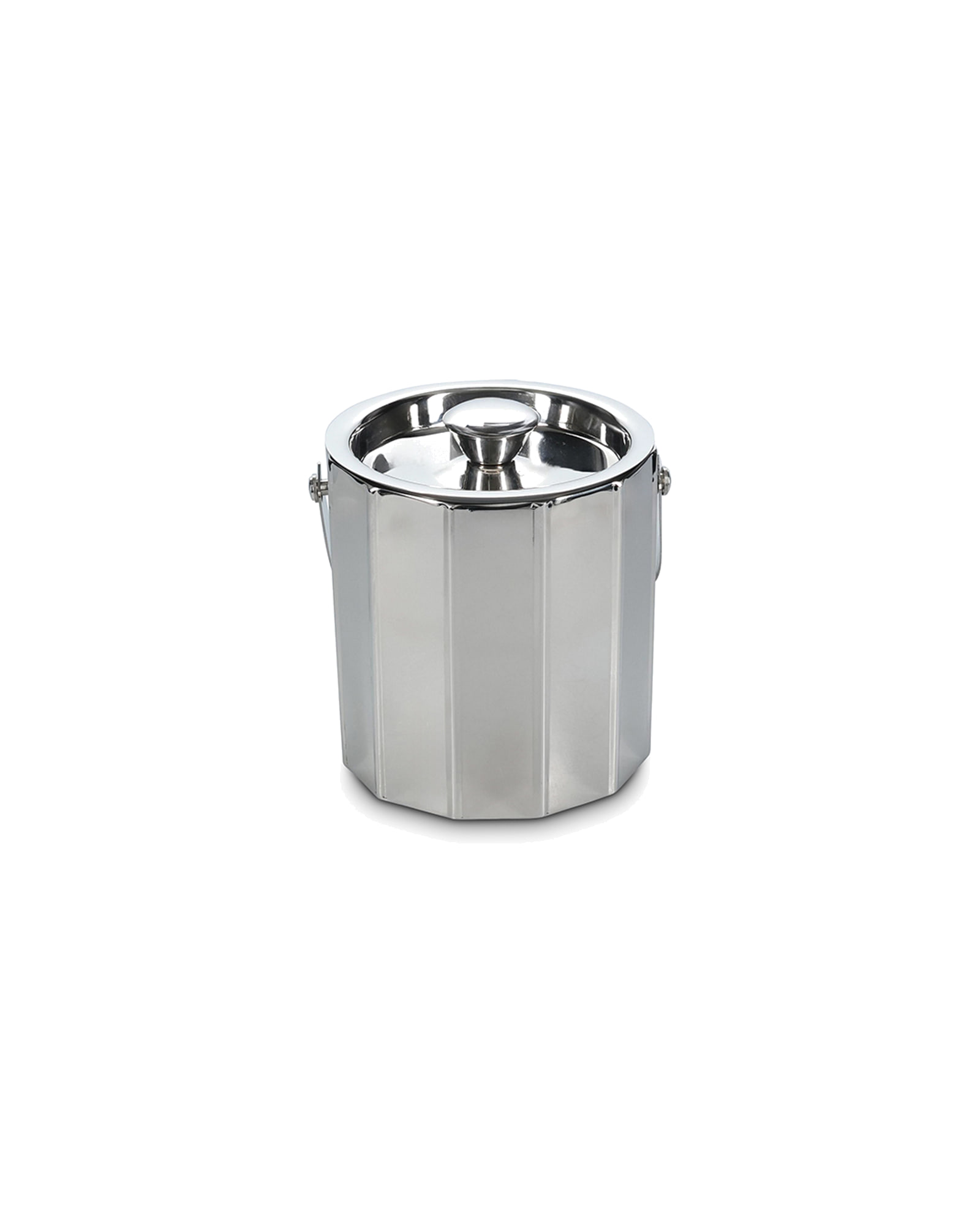 Nox Eiswürfelbehälter aus Edelstahl, doppelwandig Silber, H 17,5 cm, Ansicht 1