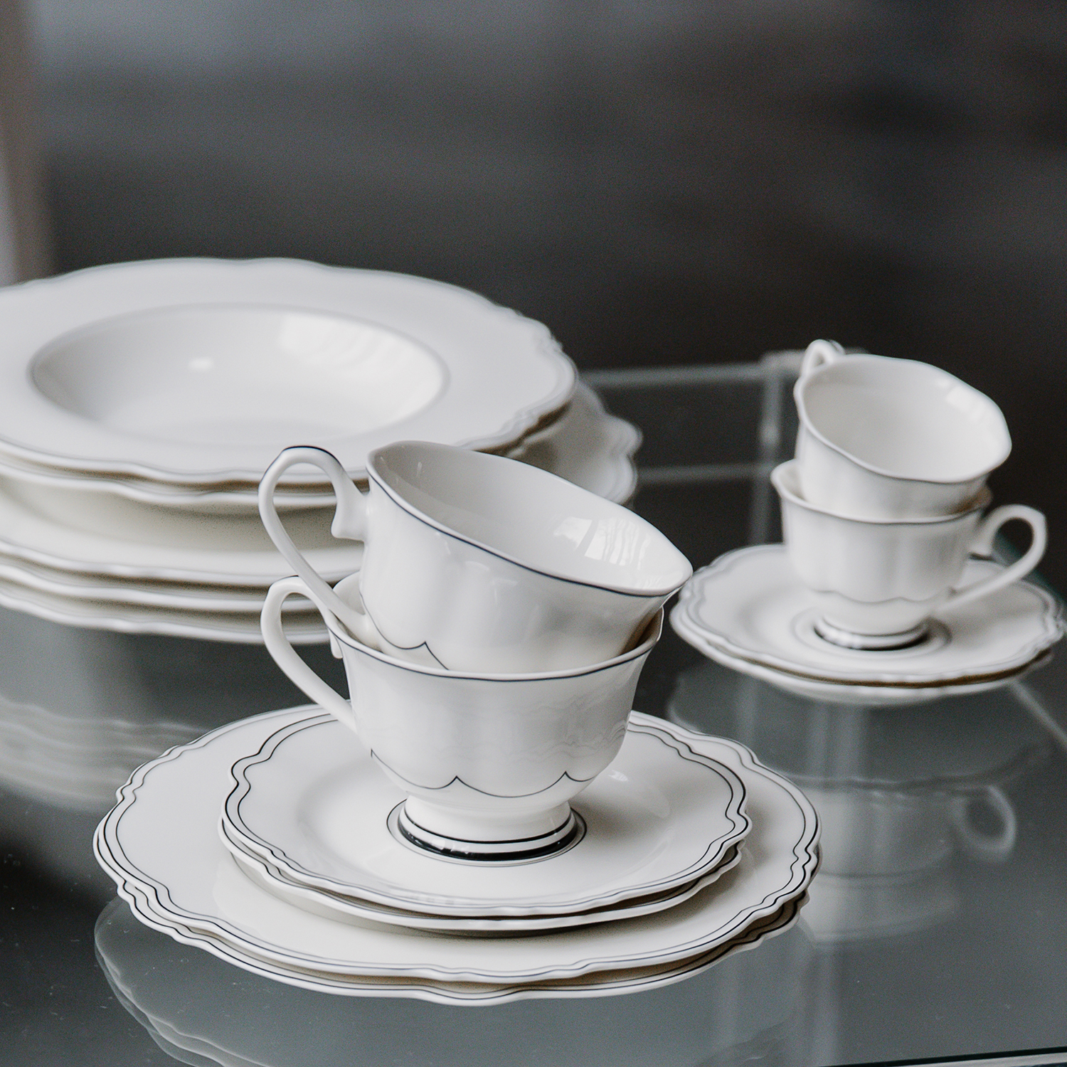Odette Suppenteller aus New Bone China, Ø 23,5 cm, H 3,5 cm, Ansicht 4