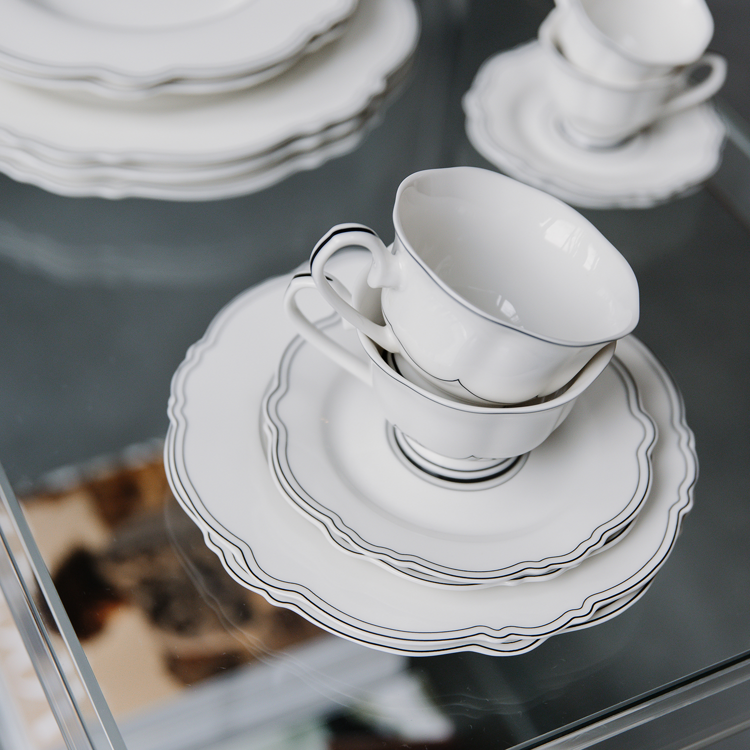 Odette Tasse mit Untertasse aus New Bone China, 190 ml, Ansicht 7