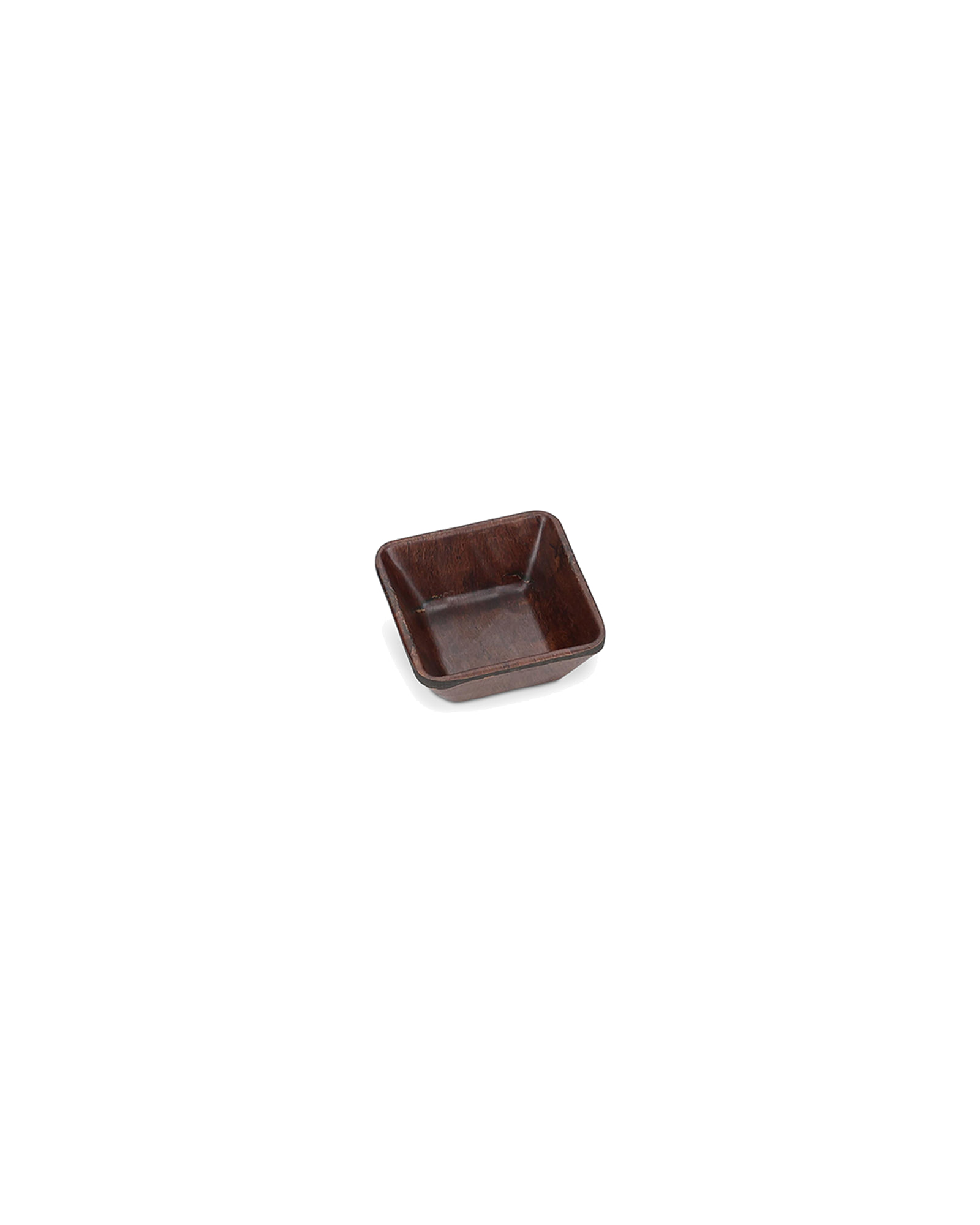 Omni Schale aus Holzwerkstoff, Kastanienbraun, 7 × 7 cm, H 3 cm, Ansicht 1