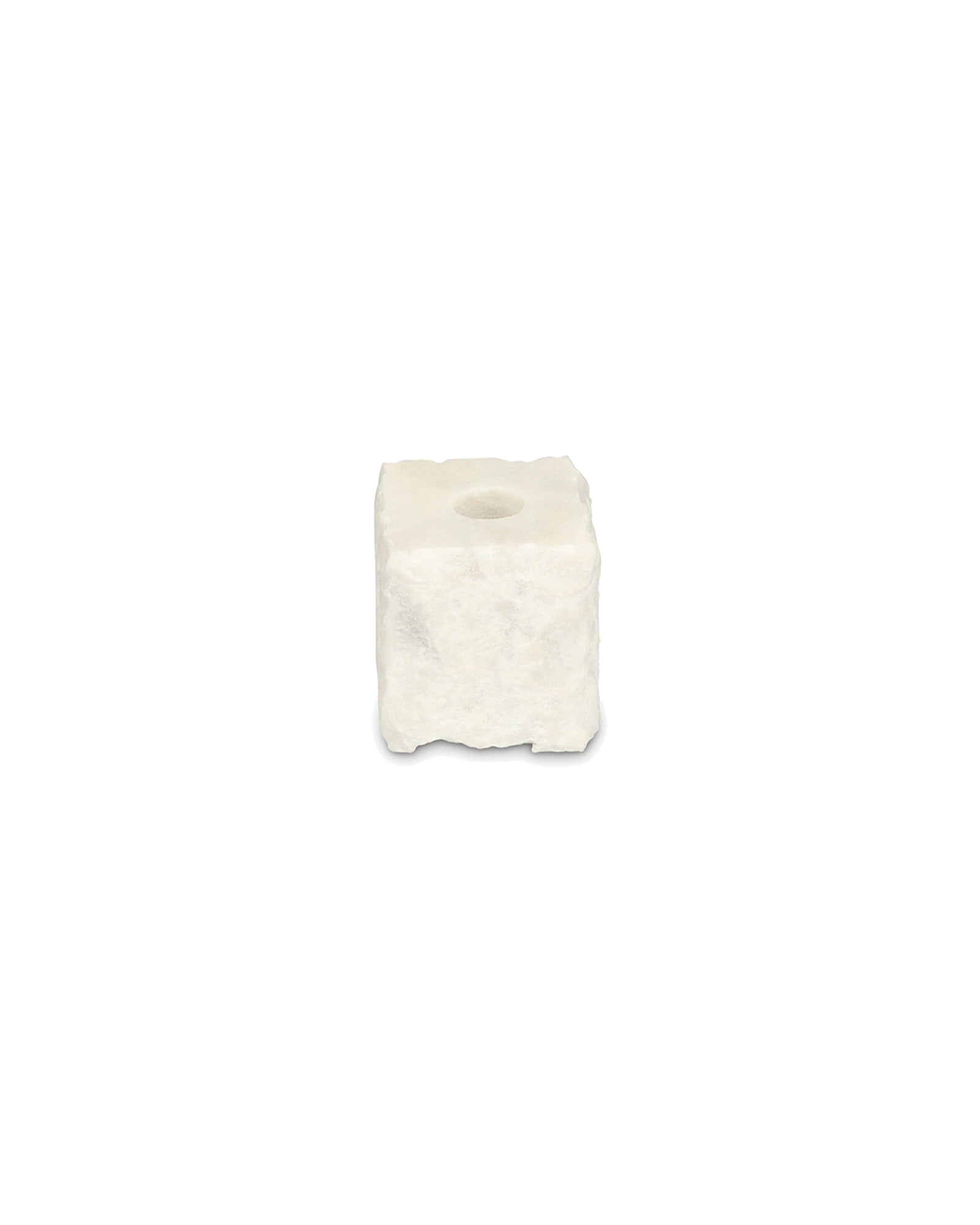 Opus Kerzenhalter aus Marmor, Marmor Weiß, 8 × 8 cm, H 8 cm, Ansicht 3