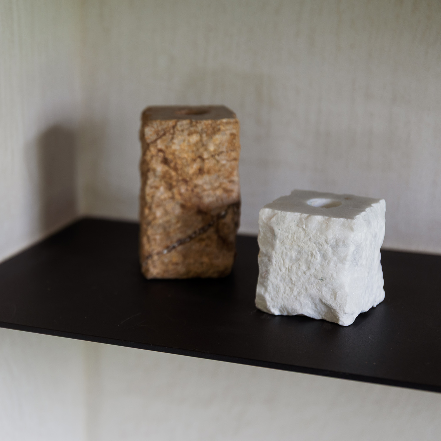 Opus Kerzenhalter aus Marmor, Marmor Weiß, 8 × 8 cm, H 8 cm, Ansicht 6