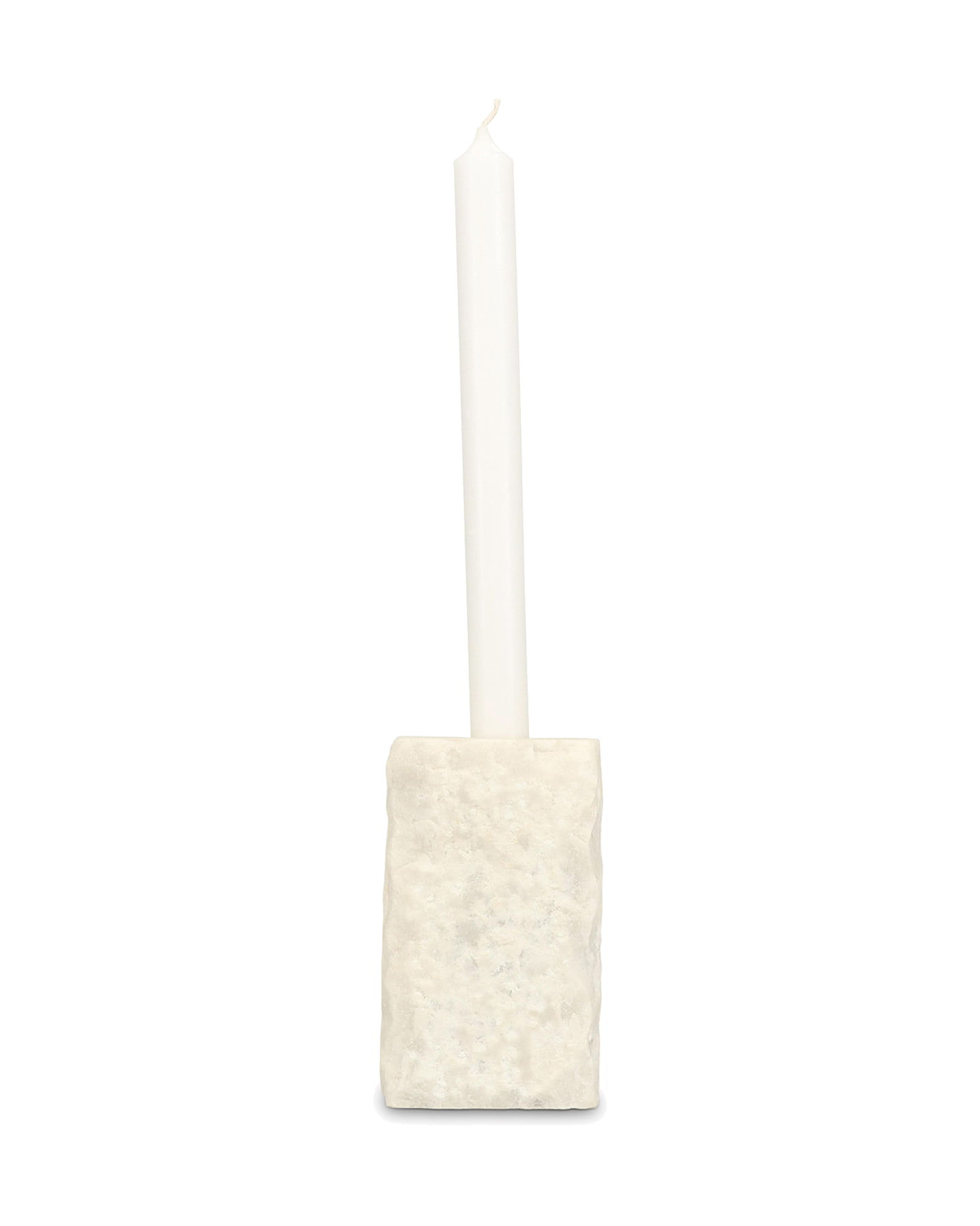 Opus Kerzenhalter aus Marmor, Marmor Weiß, 8 × 8 cm, H 13,5 cm, Ansicht 2