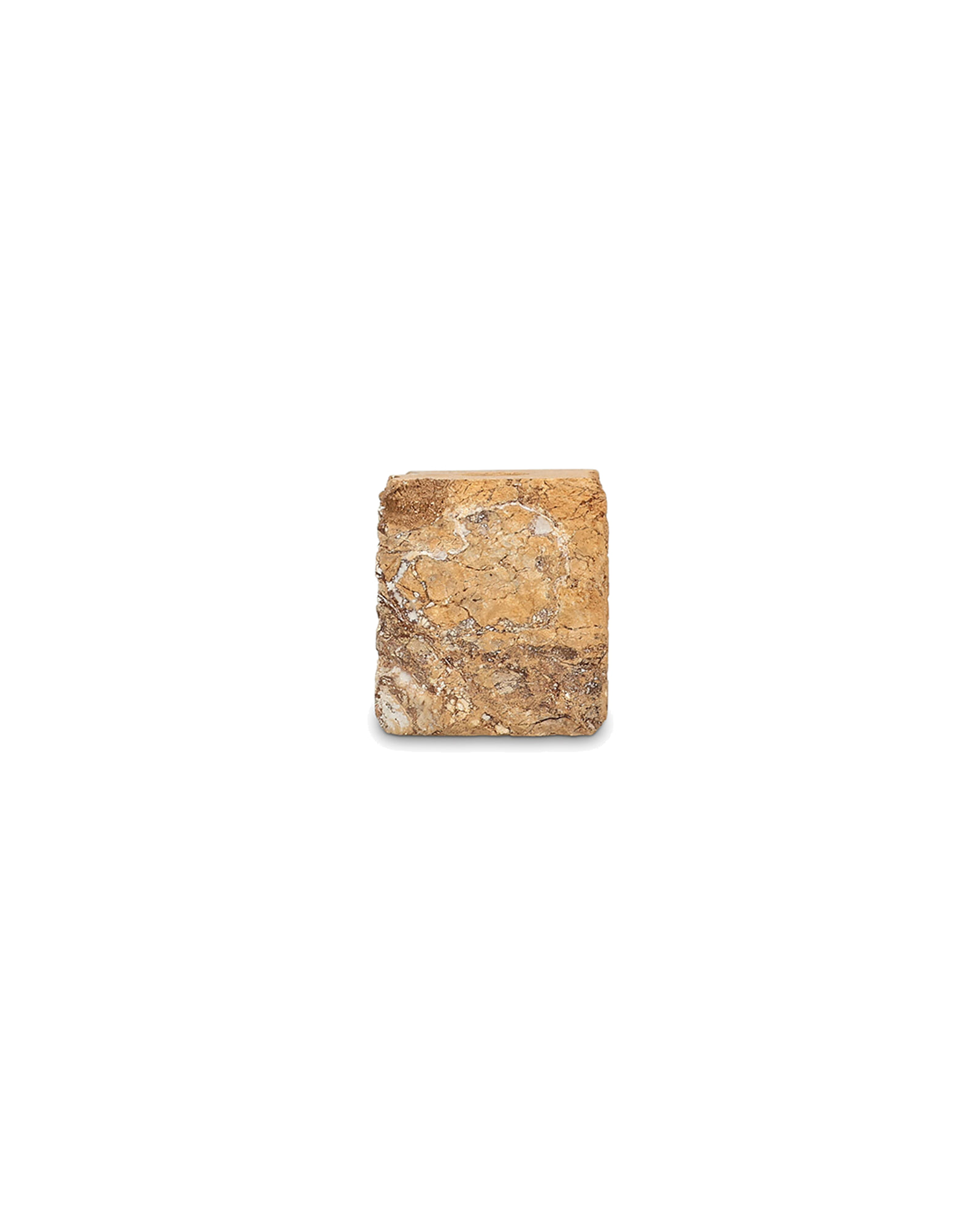 Opus Kerzenhalter aus Marmor, Marmor Braun, 8 × 8 cm, H 8 cm, Ansicht 1