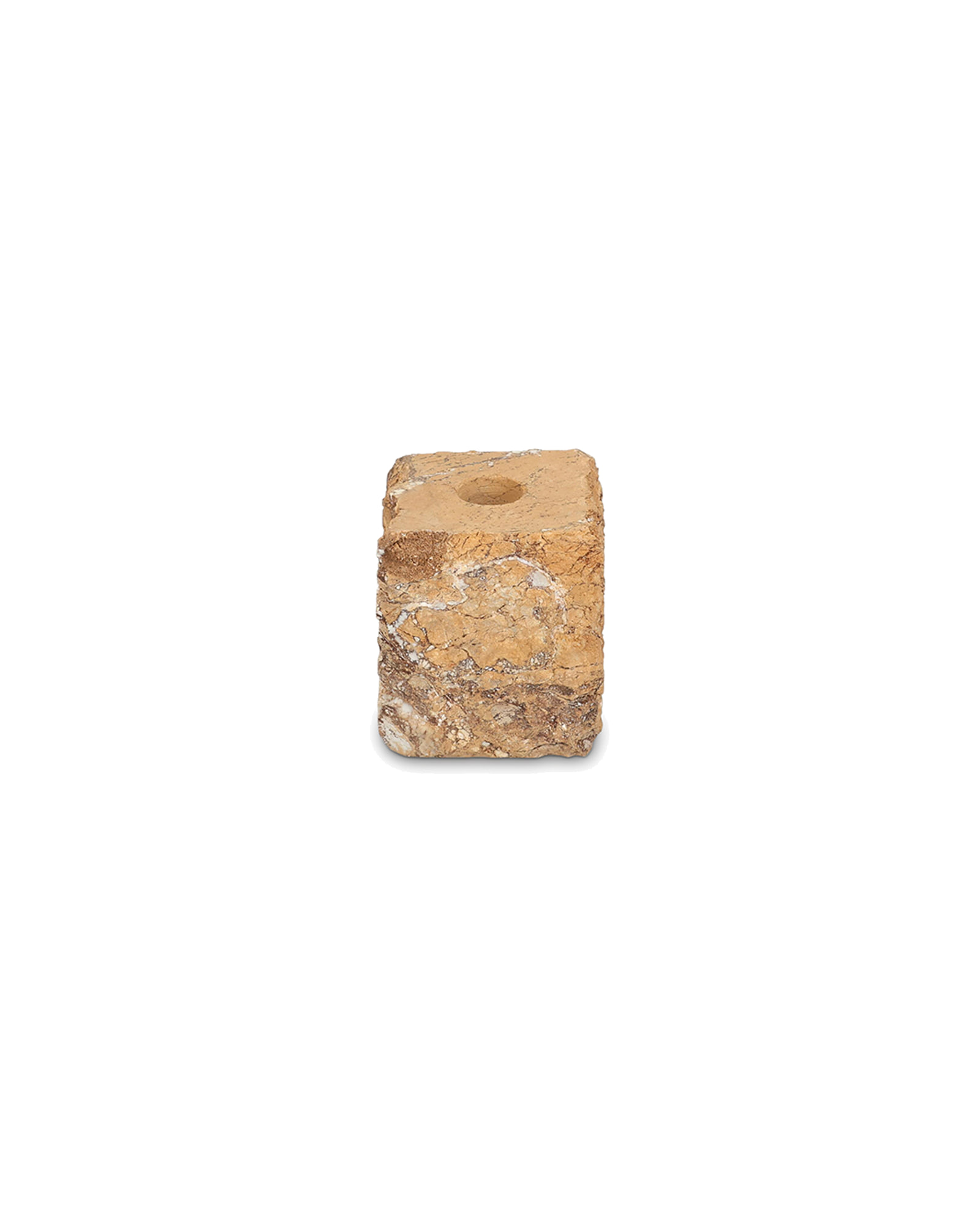 Opus Kerzenhalter aus Marmor, Marmor Braun, 8 × 8 cm, H 8 cm, Ansicht 3