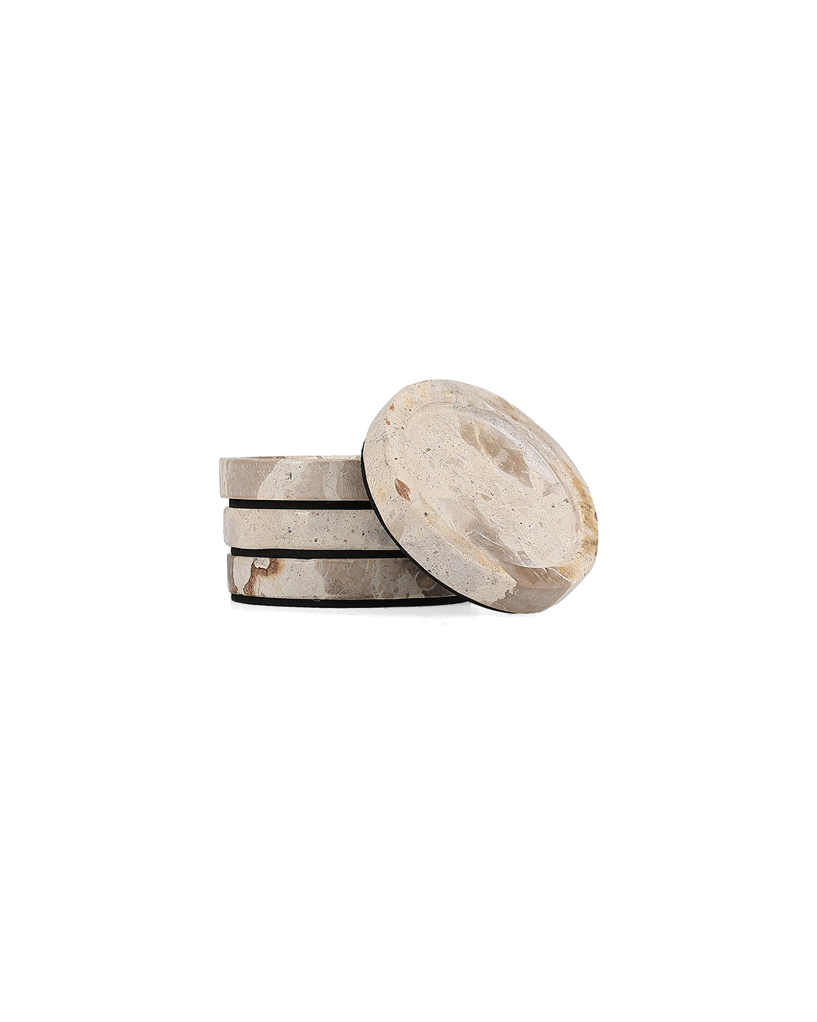 Opus Untersetzer aus Marmor, Marmor Beige, Ø 10 cm, Ansicht 2