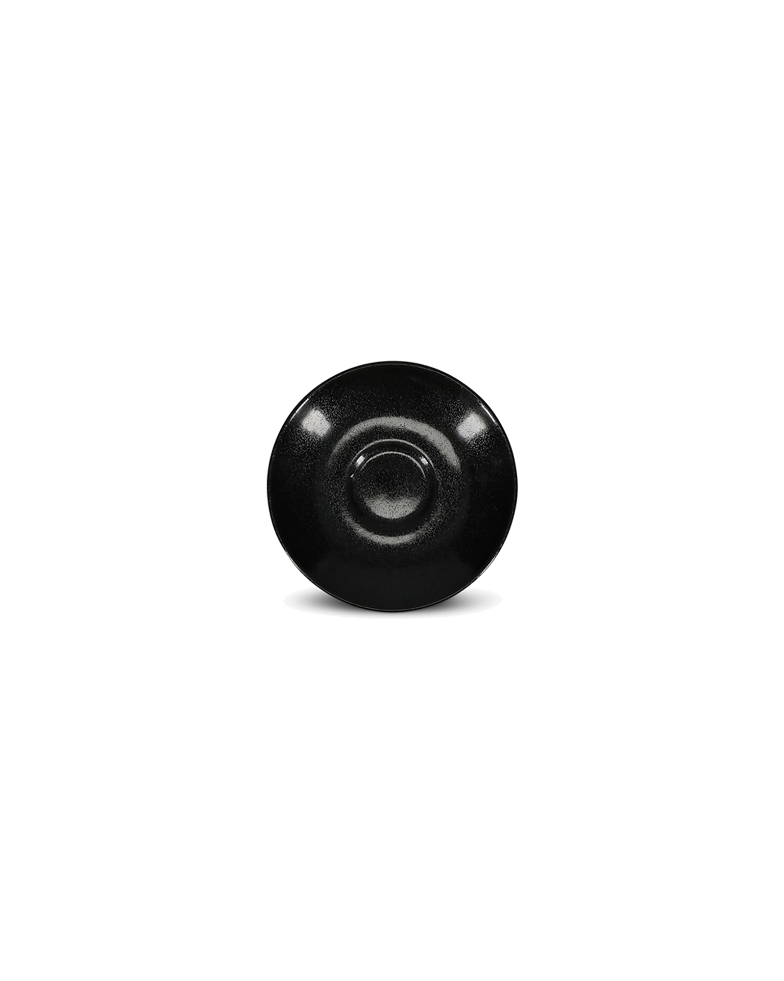 Ovio Mokka-Untertasse aus Porzellan, Schwarz, Ø 12 cm, Ansicht 1