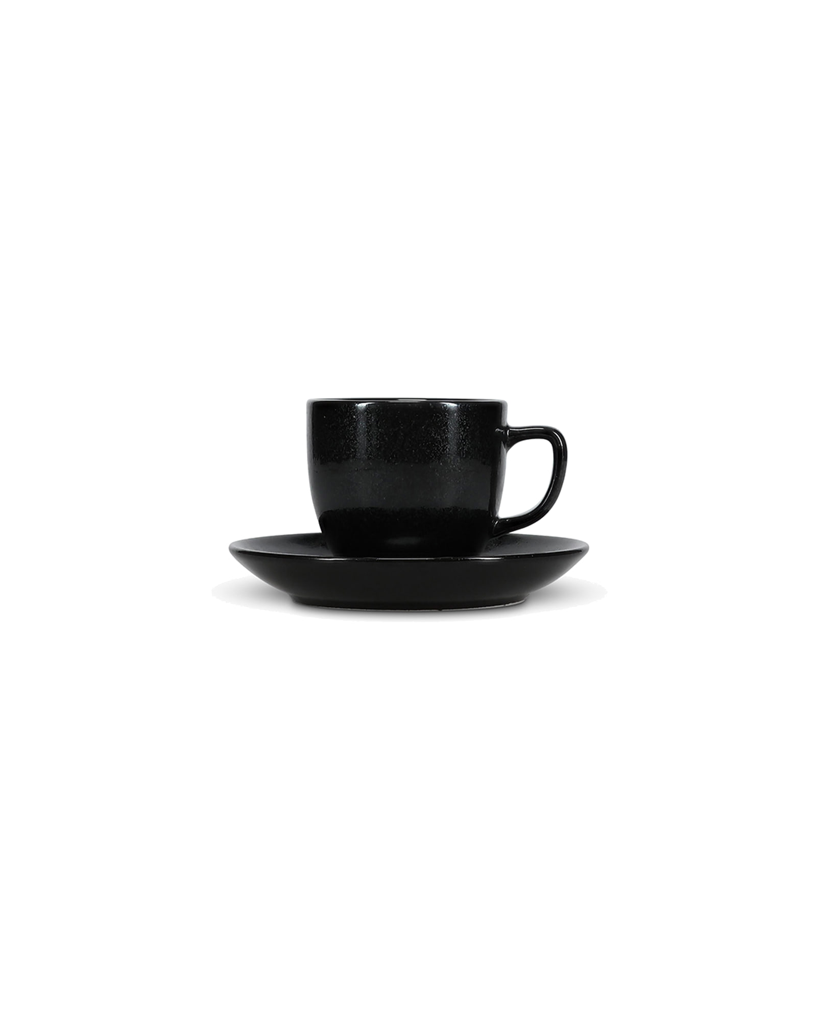 Ovio Untertasse aus Porzellan, Schwarz, Ø 14 cm, Ansicht 3