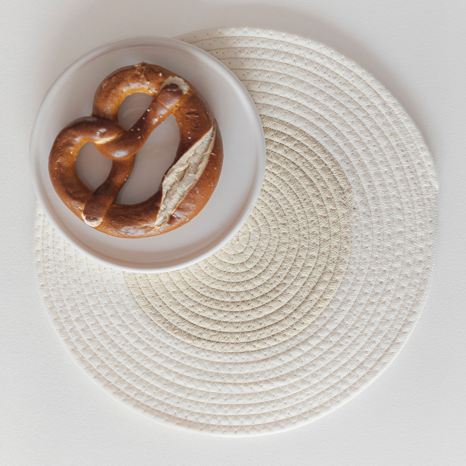 Piff Platzset aus Baumwolle, Cremeweiß, L 35 cm, Ansicht 2