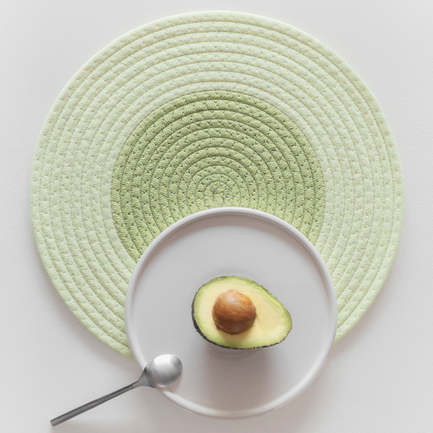 Piff Platzset aus Baumwolle, Pistaziengrün, L 35 cm, Ansicht 2