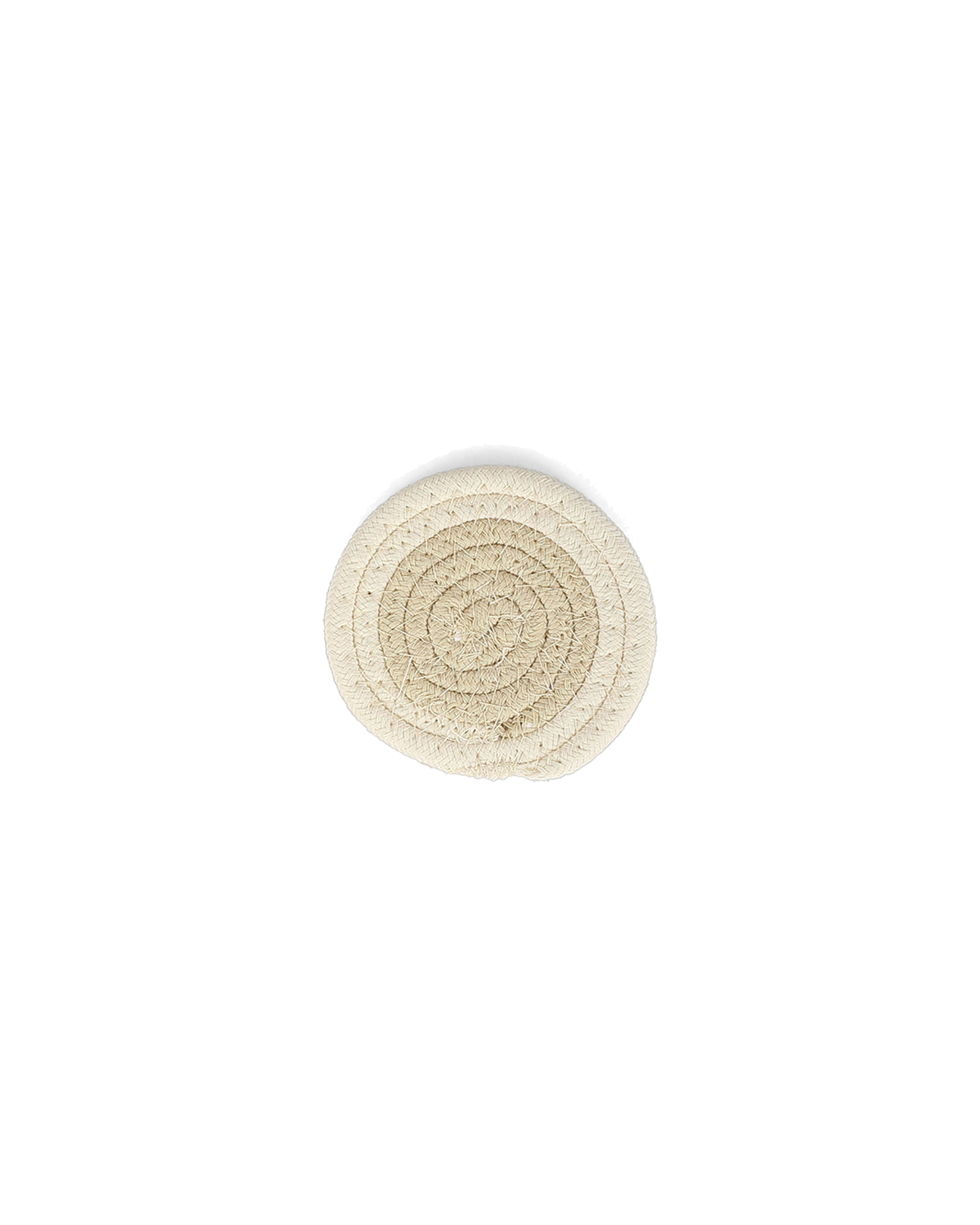 Piff Untersetzer aus Baumwolle, Cremeweiß, Ø 10 cm