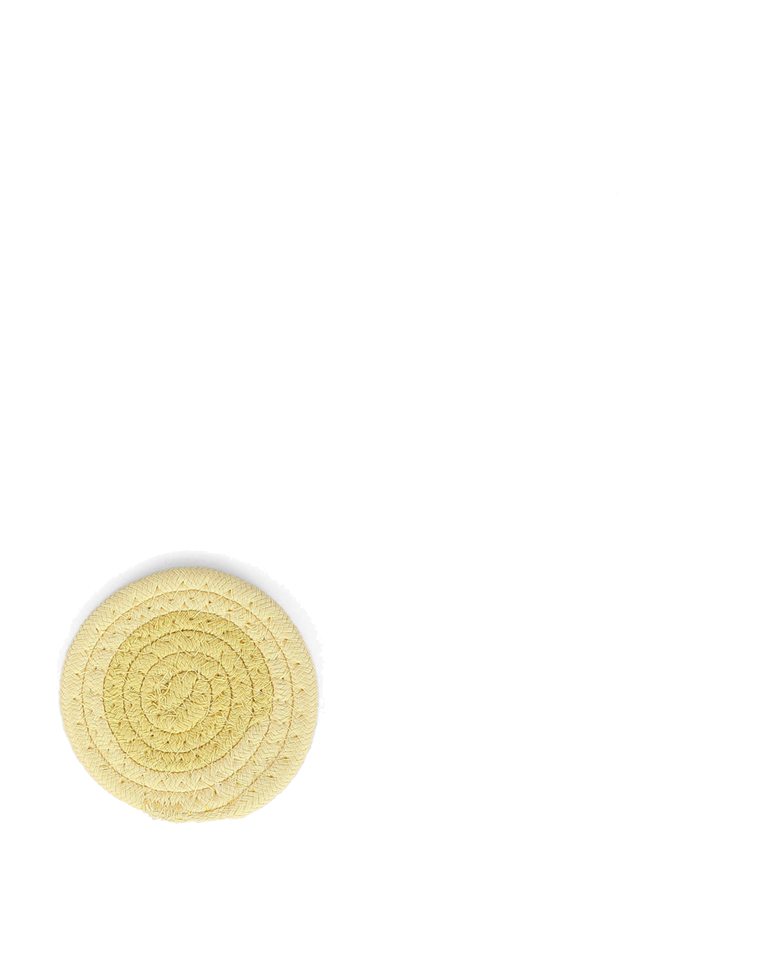 Piff Untersetzer aus Baumwolle, Sonnengelb, Ø 10 cm, Ansicht 1