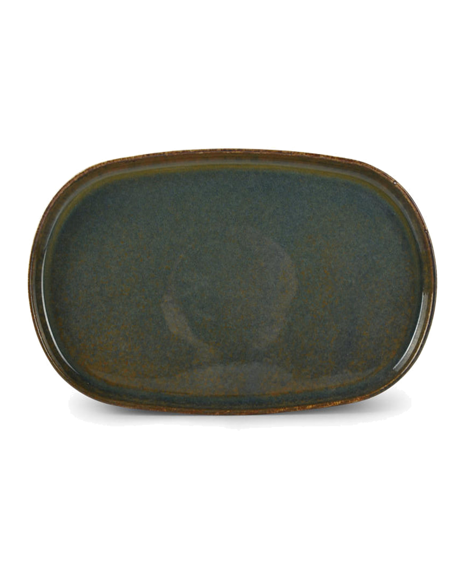 Pila Teller aus Porzellan, Grün, 34 × 22 cm, H 2 cm, Ansicht 1