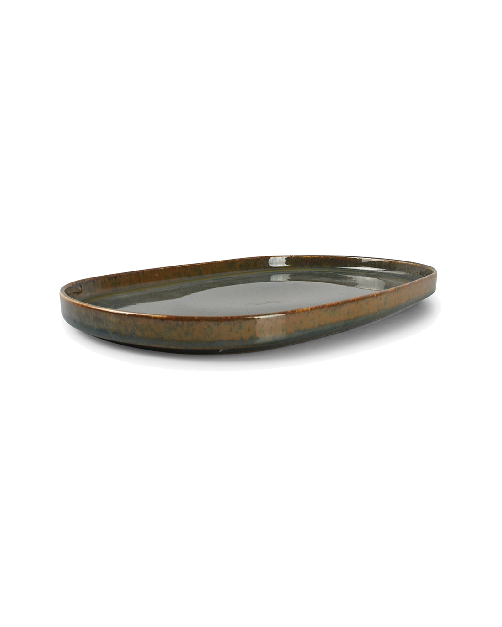 Pila Teller aus Porzellan, Grün, 34 × 22 cm, H 2 cm, Ansicht 3