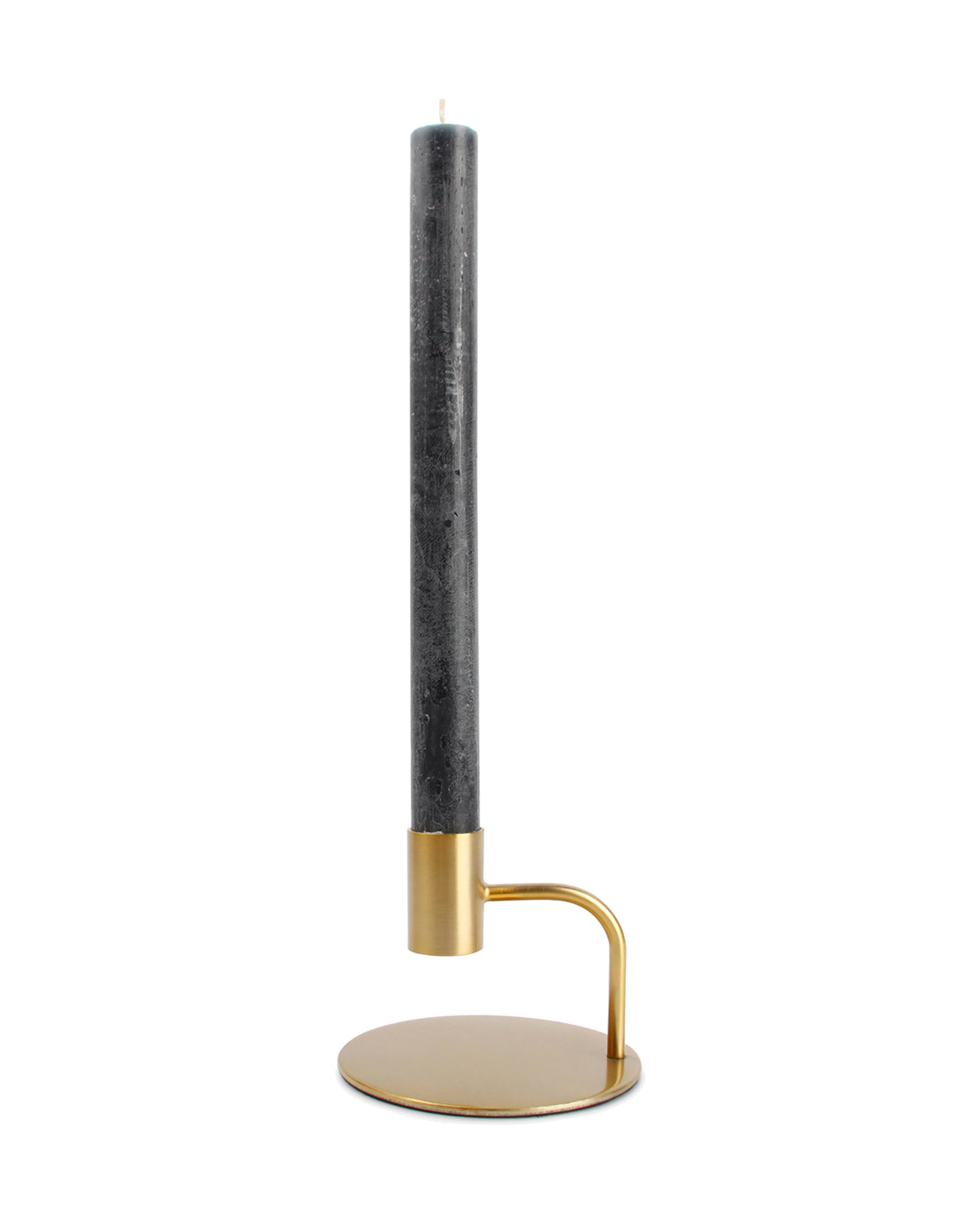 Pillar Kerzenhalter aus Metall, Metall Gold, Ø 10 cm, H 8 cm, Ansicht 2