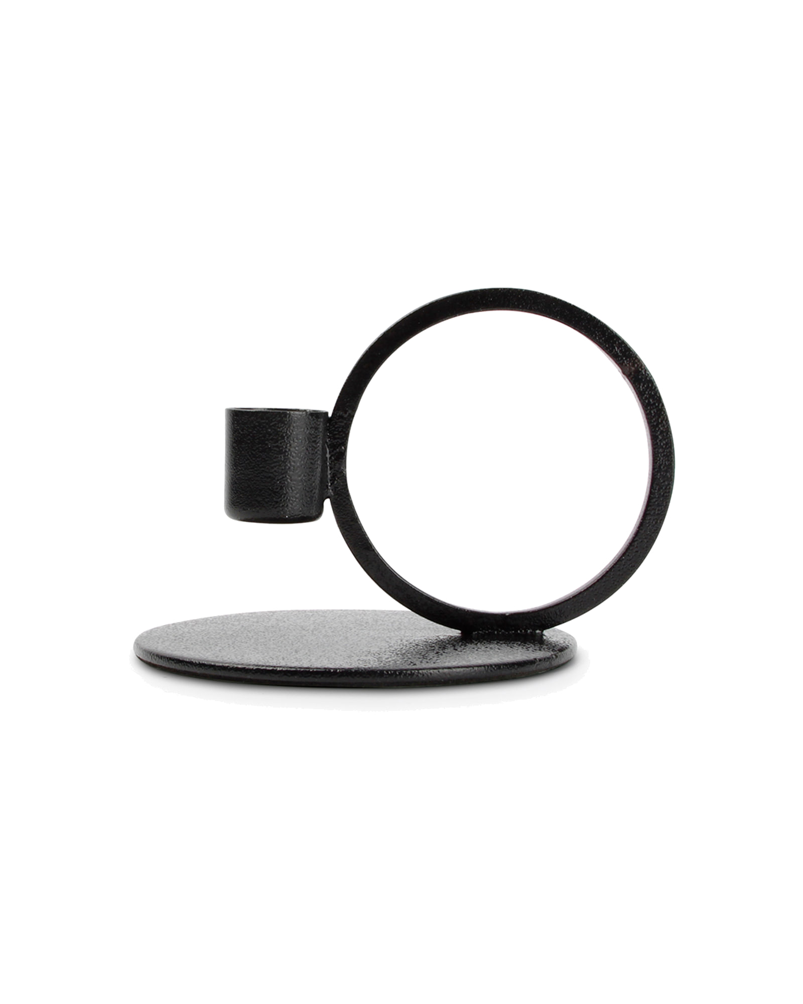 Pillar Kerzenhalter aus Metall, Metall Schwarz, Ø 10 cm, H 9 cm, Ansicht 1