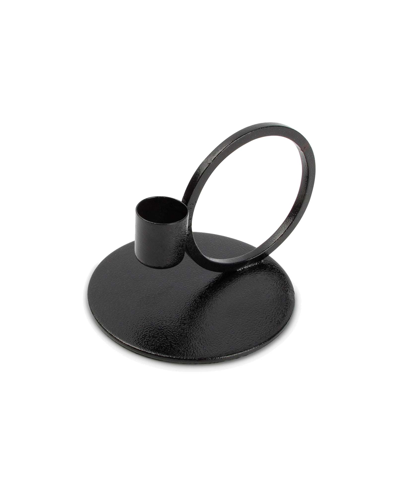 Pillar Kerzenhalter aus Metall, Metall Schwarz, Ø 10 cm, H 9 cm, Ansicht 2