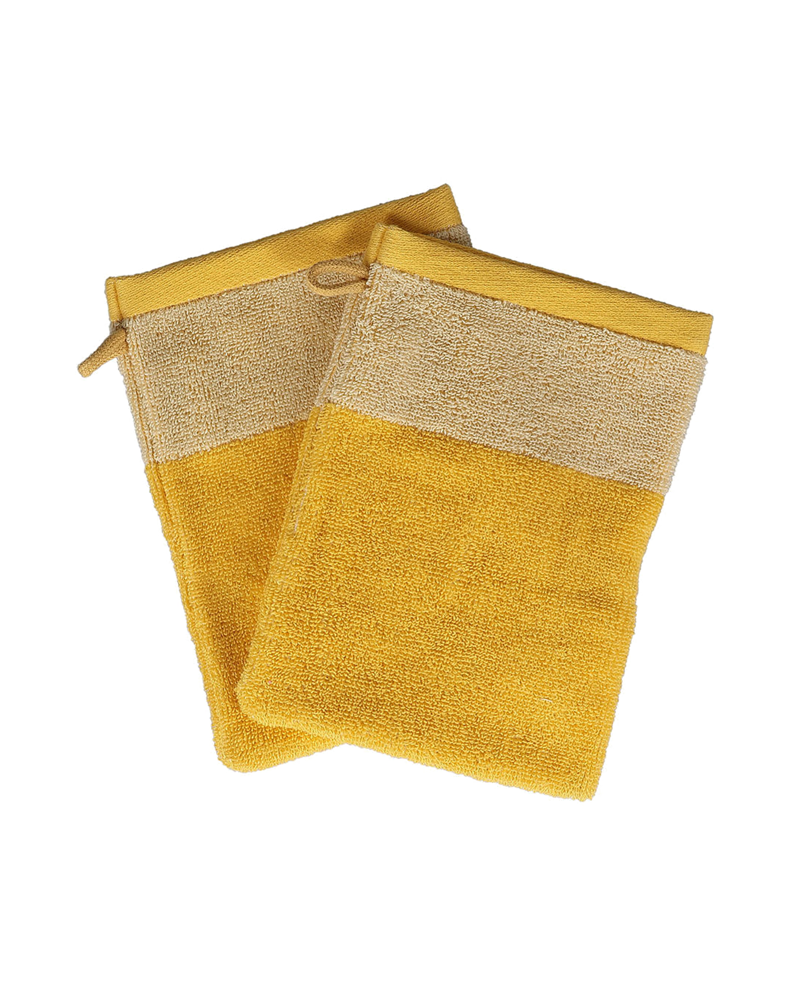 Pixie Waschhandschuh aus Baumwolle, Sonnengelb, 15 × 21 cm, Ansicht 3