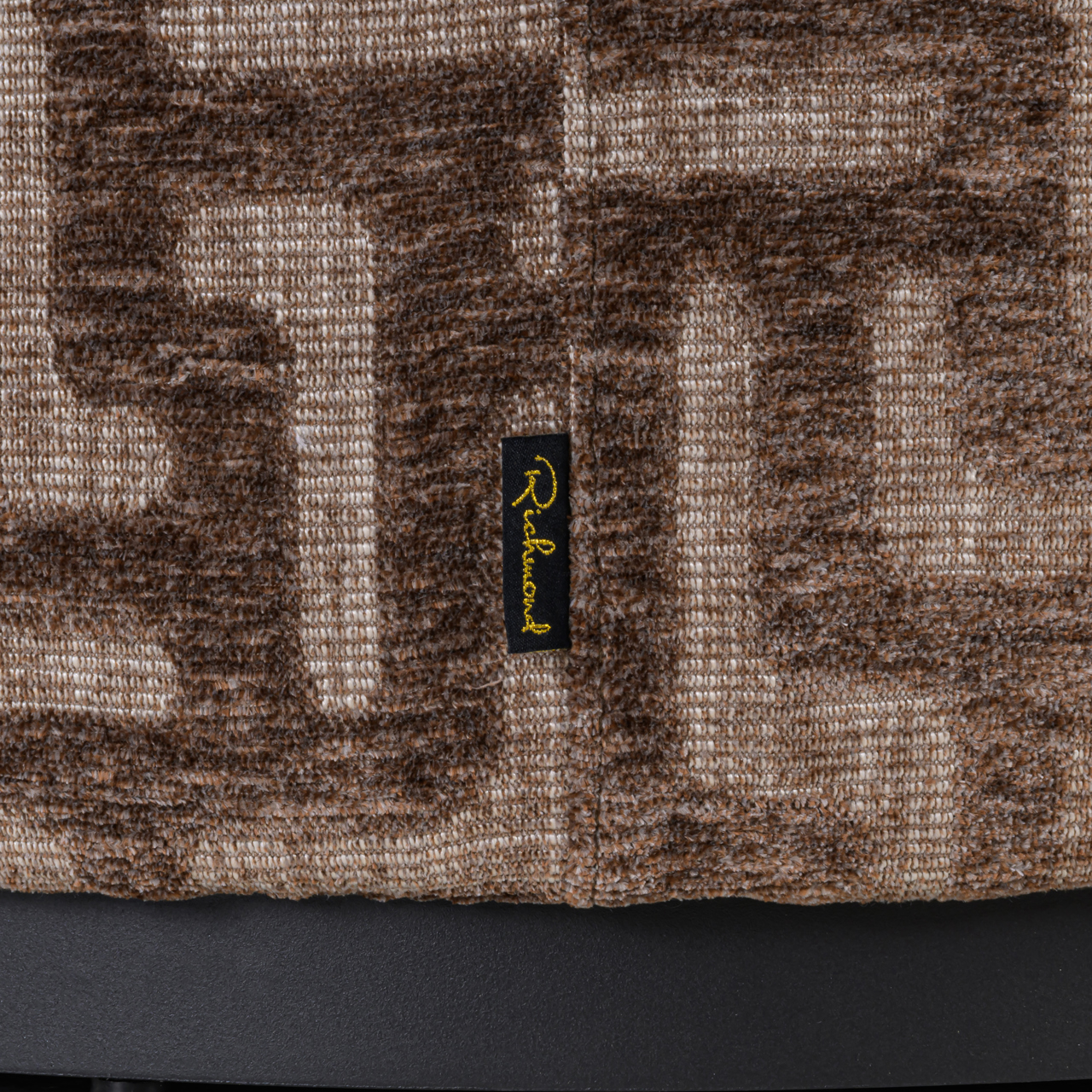 Pouf Lexie, Brown labyrinth, 70Ø cm von Richmond Interiors, Produktansicht 2